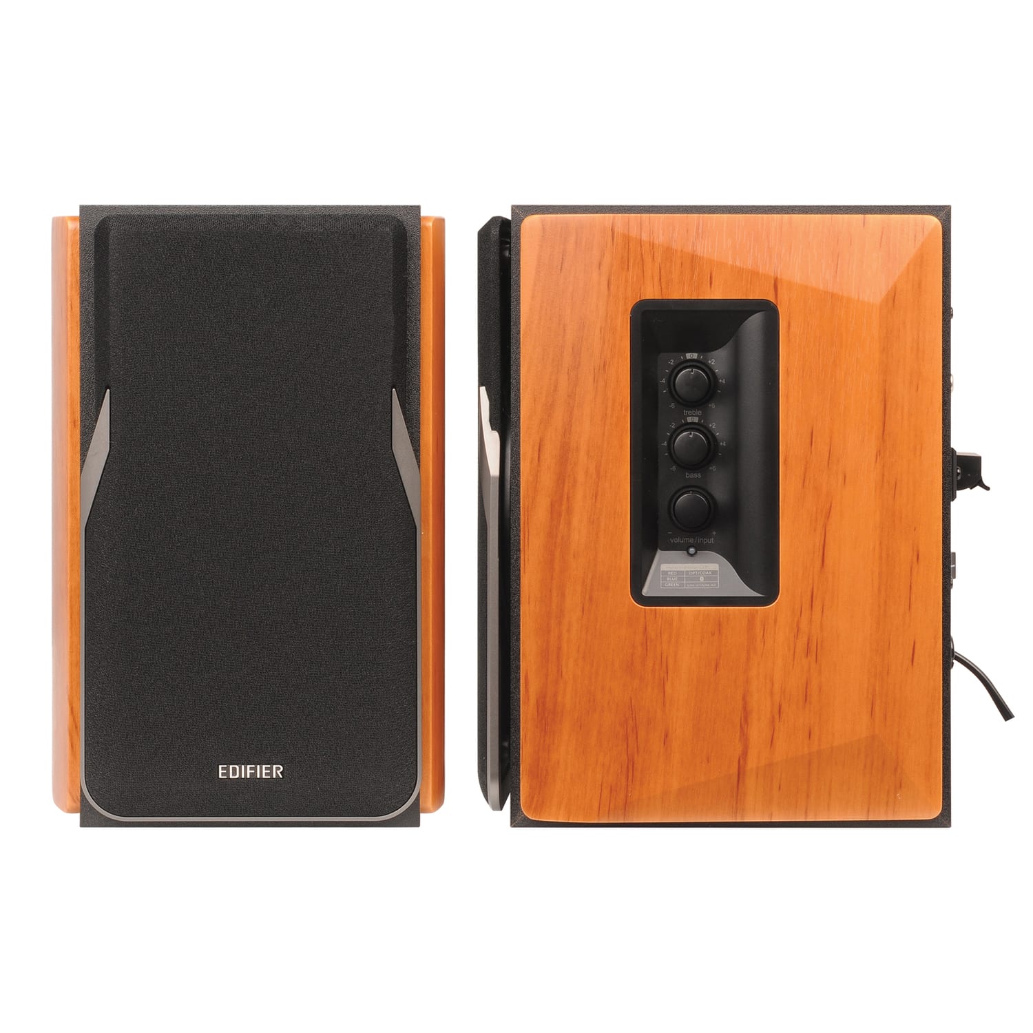 Edifier R1380DB 42W Continuous-Power Amplified Bluetooth Professional Bookshelf Speakers With Remote, Brown - Image 5