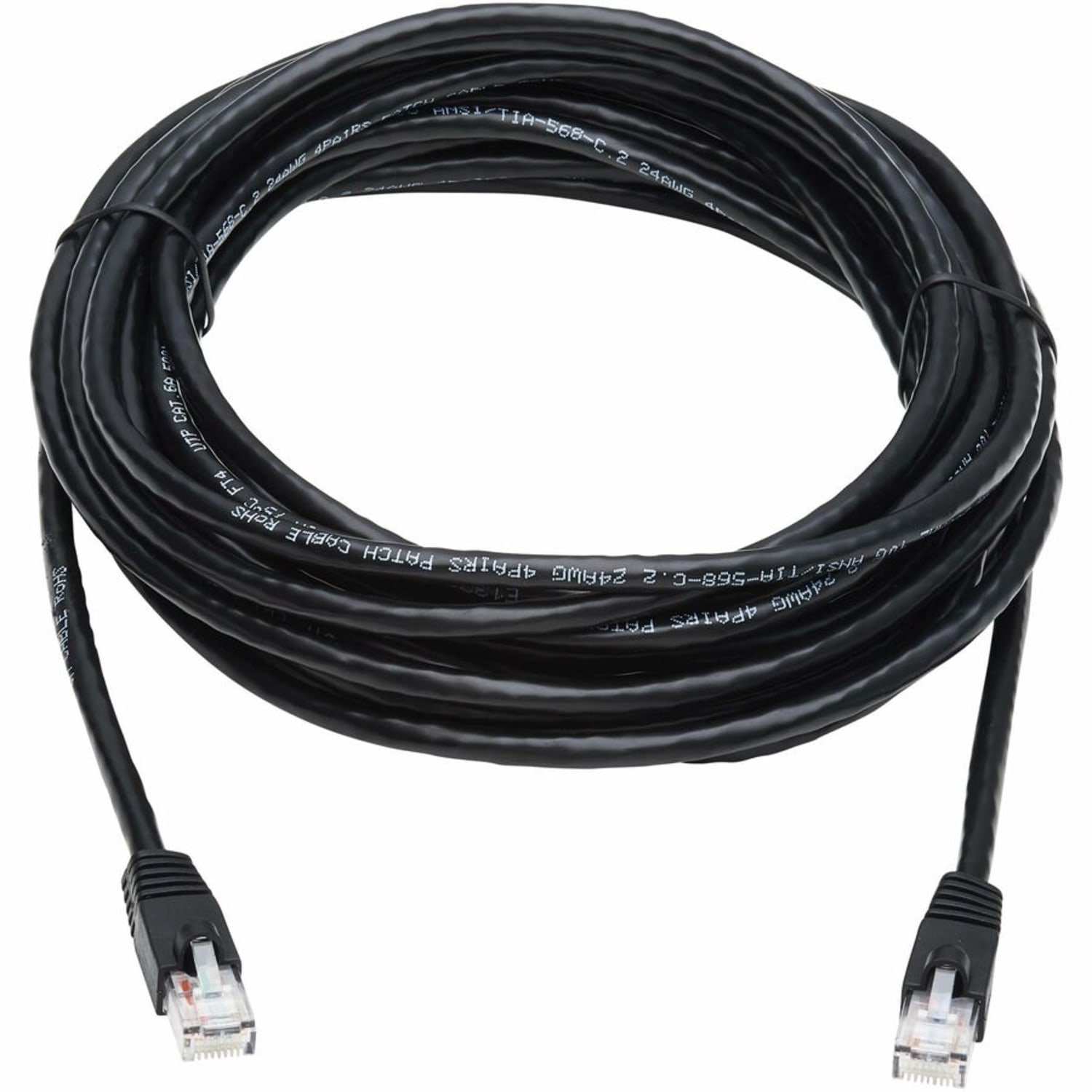 Eaton Tripp Lite Series Cat6a 10G Snagless UTP Ethernet Cable (RJ45 M/M), Black, 25 ft. (7.62 m) - Patch cable (DTE) - N261025BK - Image 3