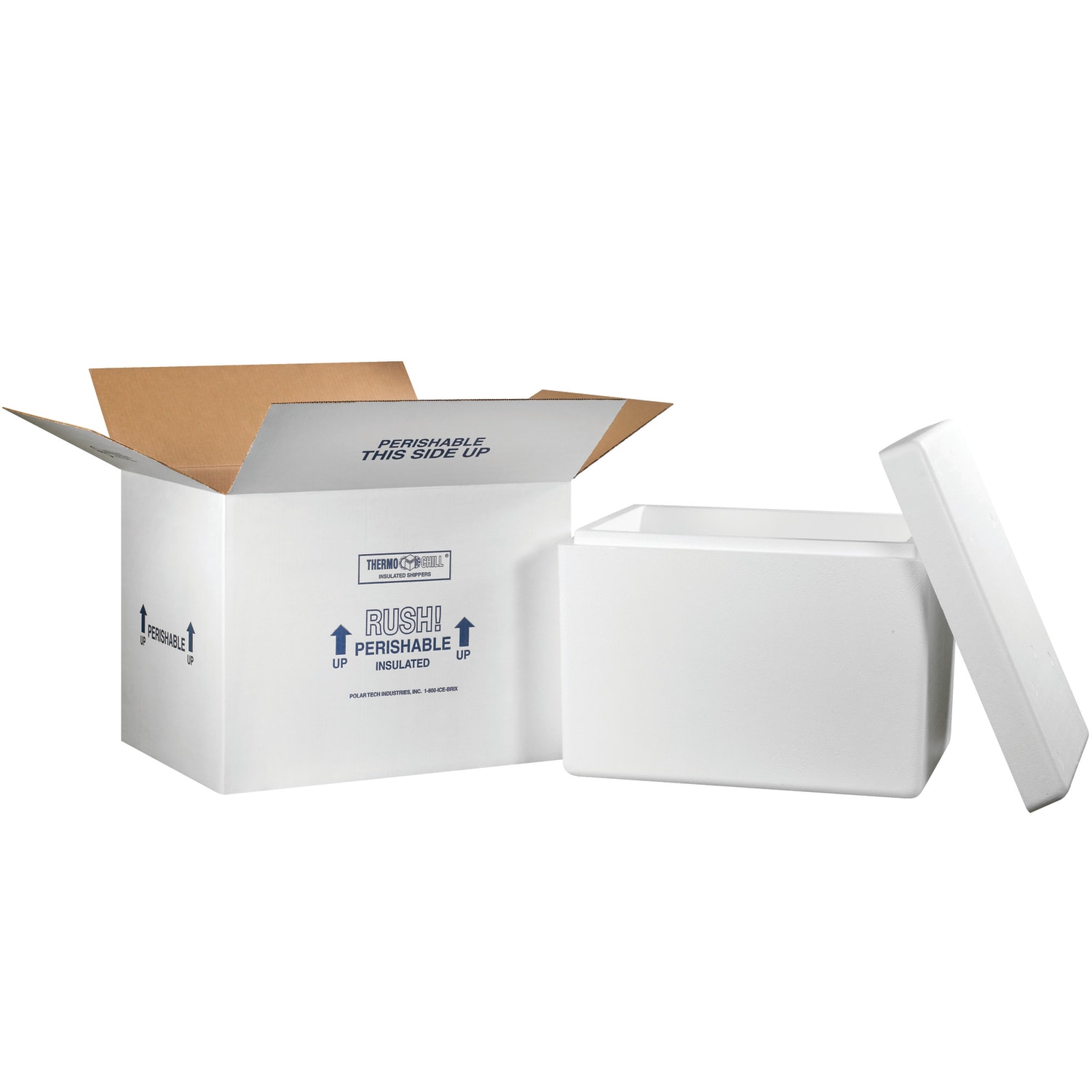 Partners Brand Brand Insulated Shipping Kit, 15 1/2inH x 15 1/2inW x 21 1/4inD, White