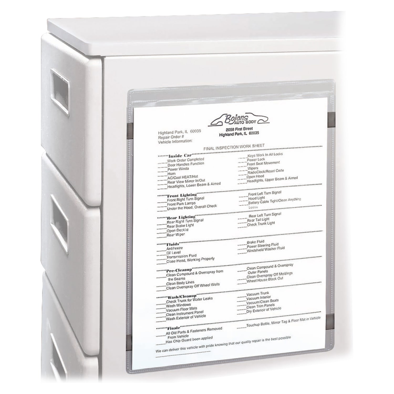 C-Line Magnetic Vinyl Shop Ticket Holders, 8 1/2in x 11in, Clear, Pack Of 15 - Image 6