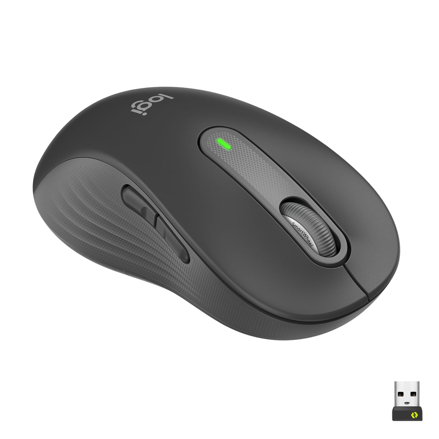 Logitech Signature M650 Left-Handed Wireless Mouse, Graphite - Image 3
