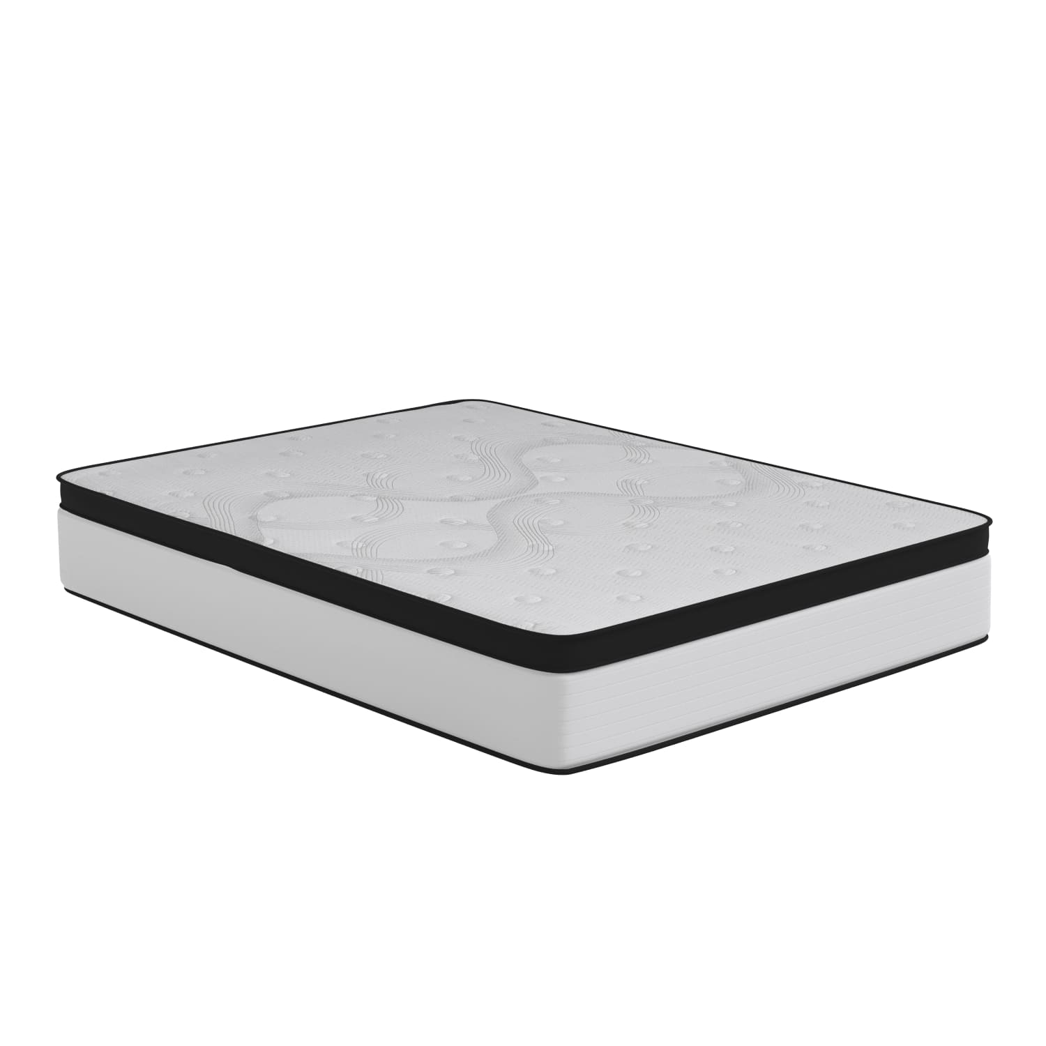 Flash Furniture Capri Comfortable Sleep Firm CertiPUR-US Certified Hybrid Pocket Spring Mattress, Queen, 12inH x 60inW x 80inL, White - Image 3