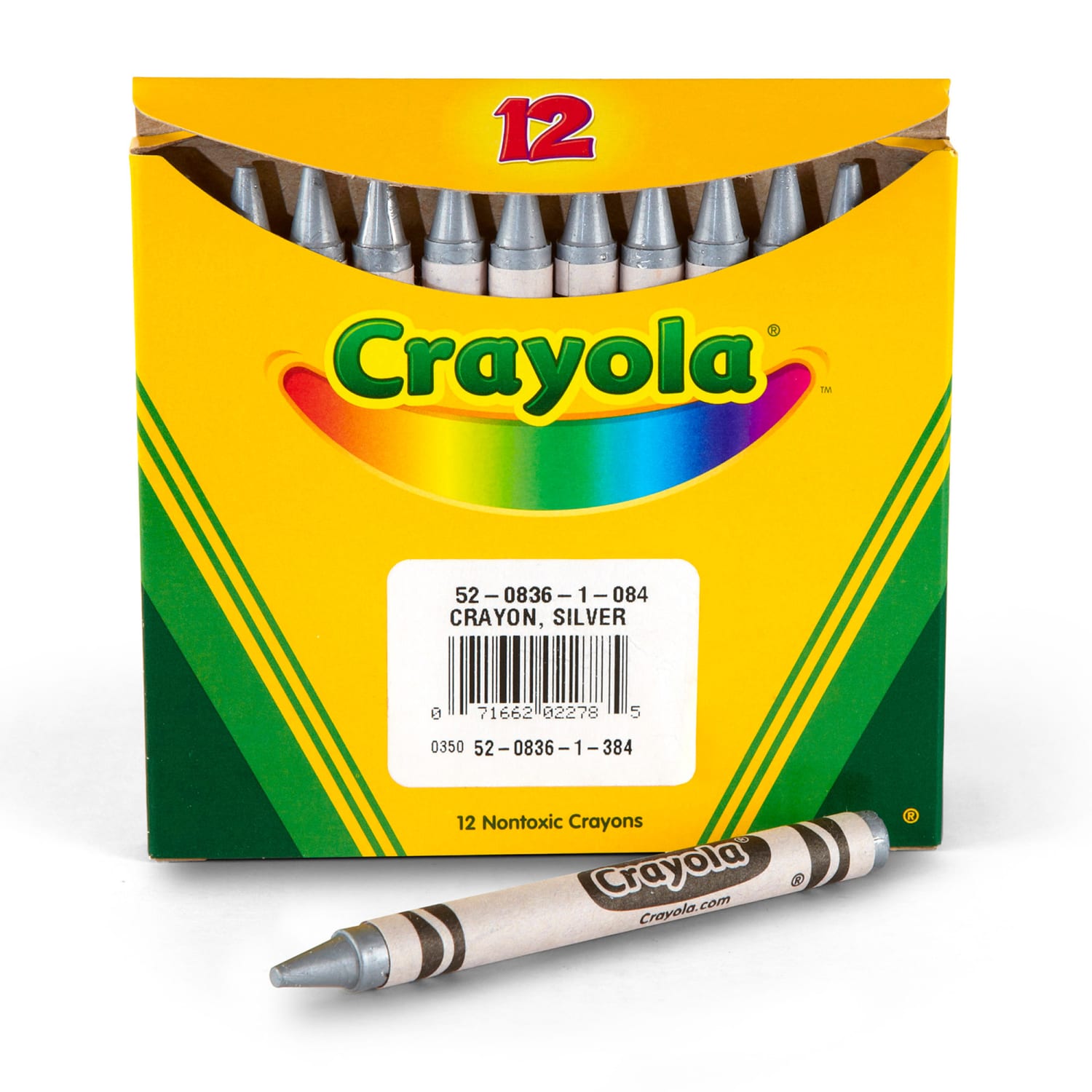 Crayola Bulk Crayons, Regular Size, Silver, 12 Per Pack, Set Of 6 Packs - Image 3