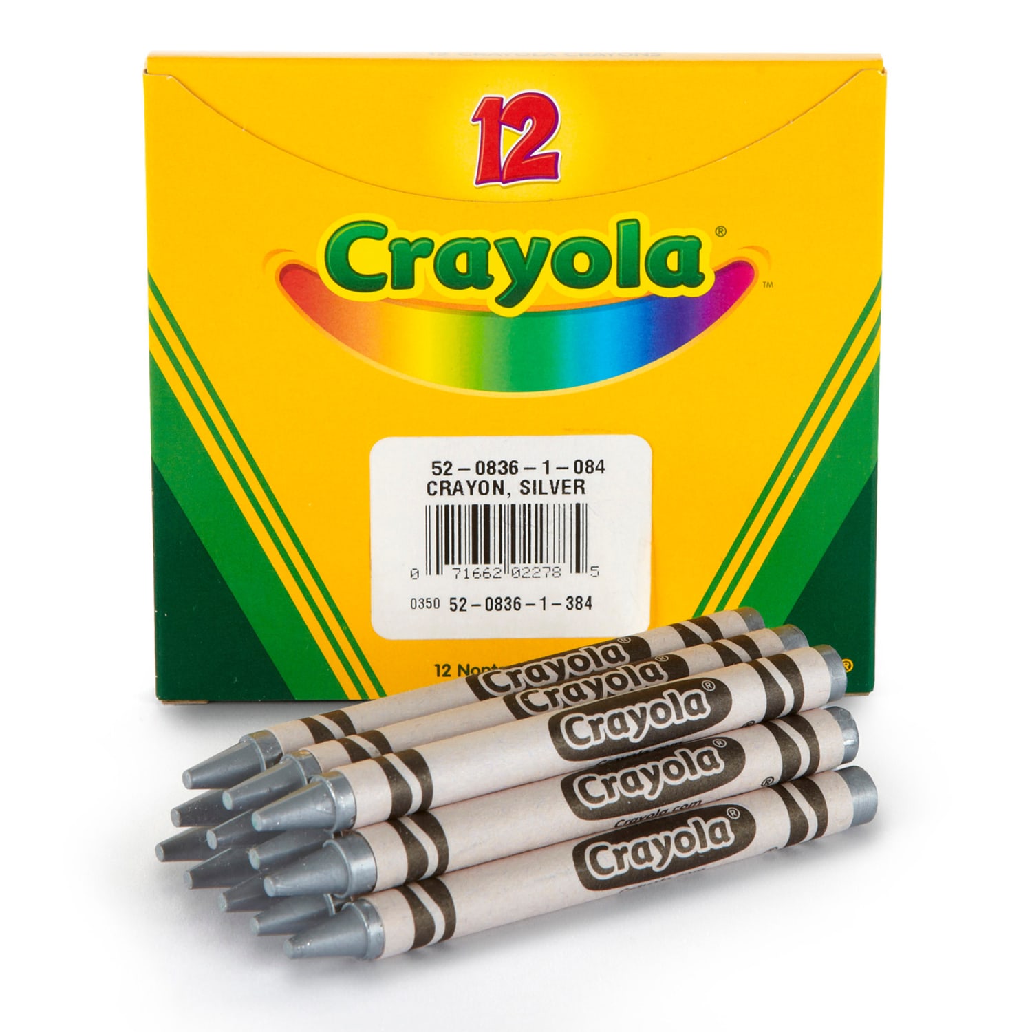 Crayola Bulk Crayons, Regular Size, Silver, 12 Per Pack, Set Of 6 Packs - Image 4