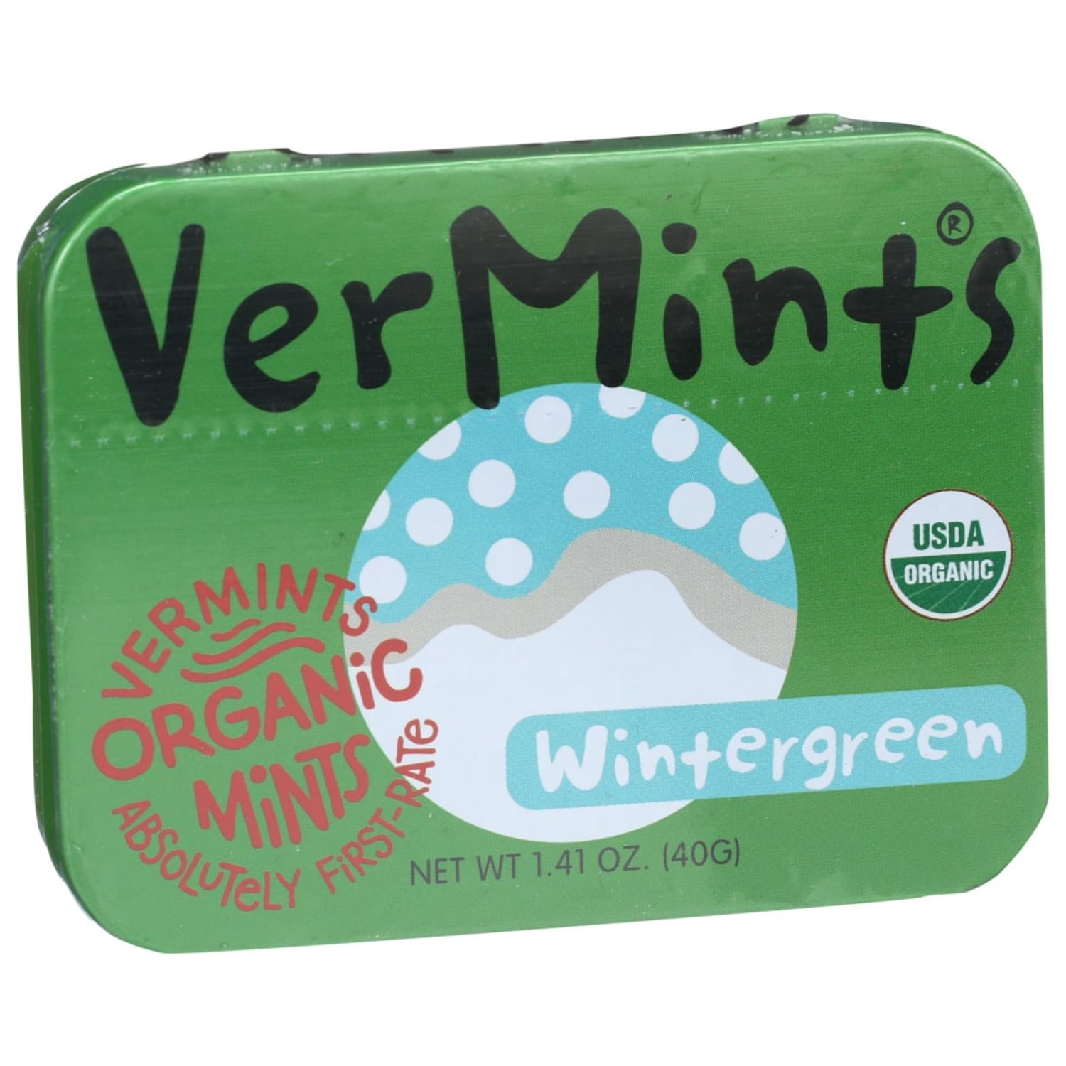 VerMints Organic Breath Mints, Wintermint, 1.41 Oz, Total Qty 6