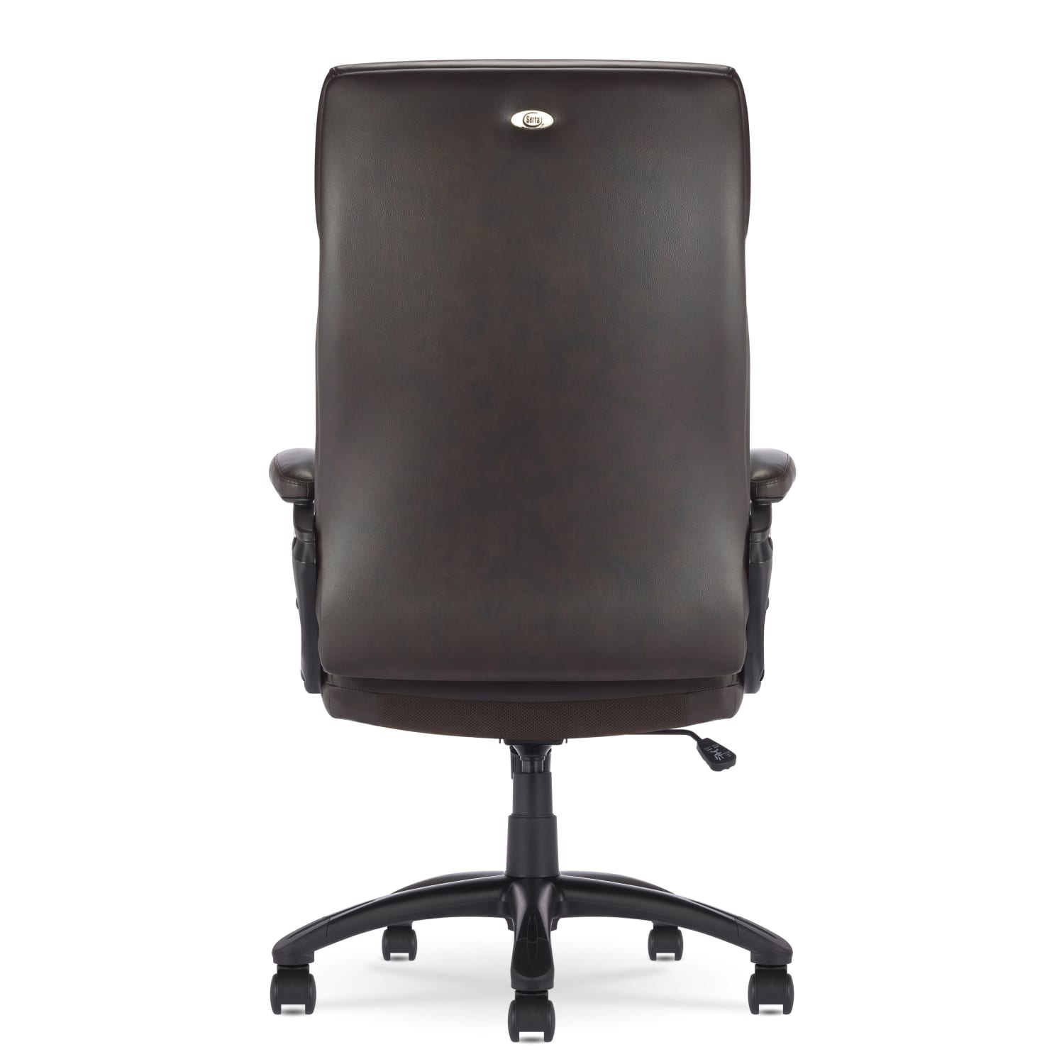 Serta Comfort Big  Tall Ergonomic Bonded Leather High Back Executive Office Chair Brown PopularChairscom