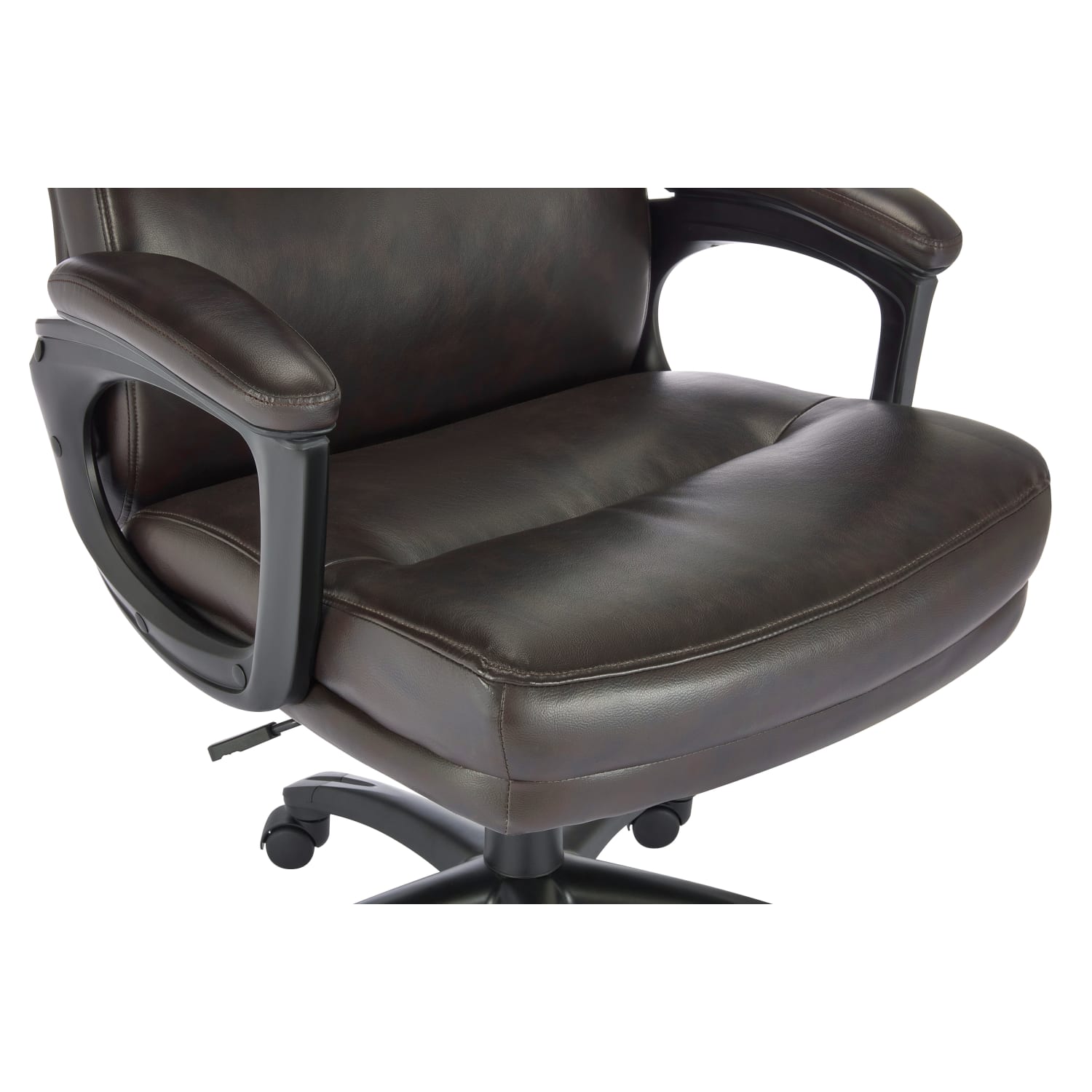 Serta Comfort Big  Tall Ergonomic Bonded Leather High Back Executive Office Chair Brown PopularChairscom