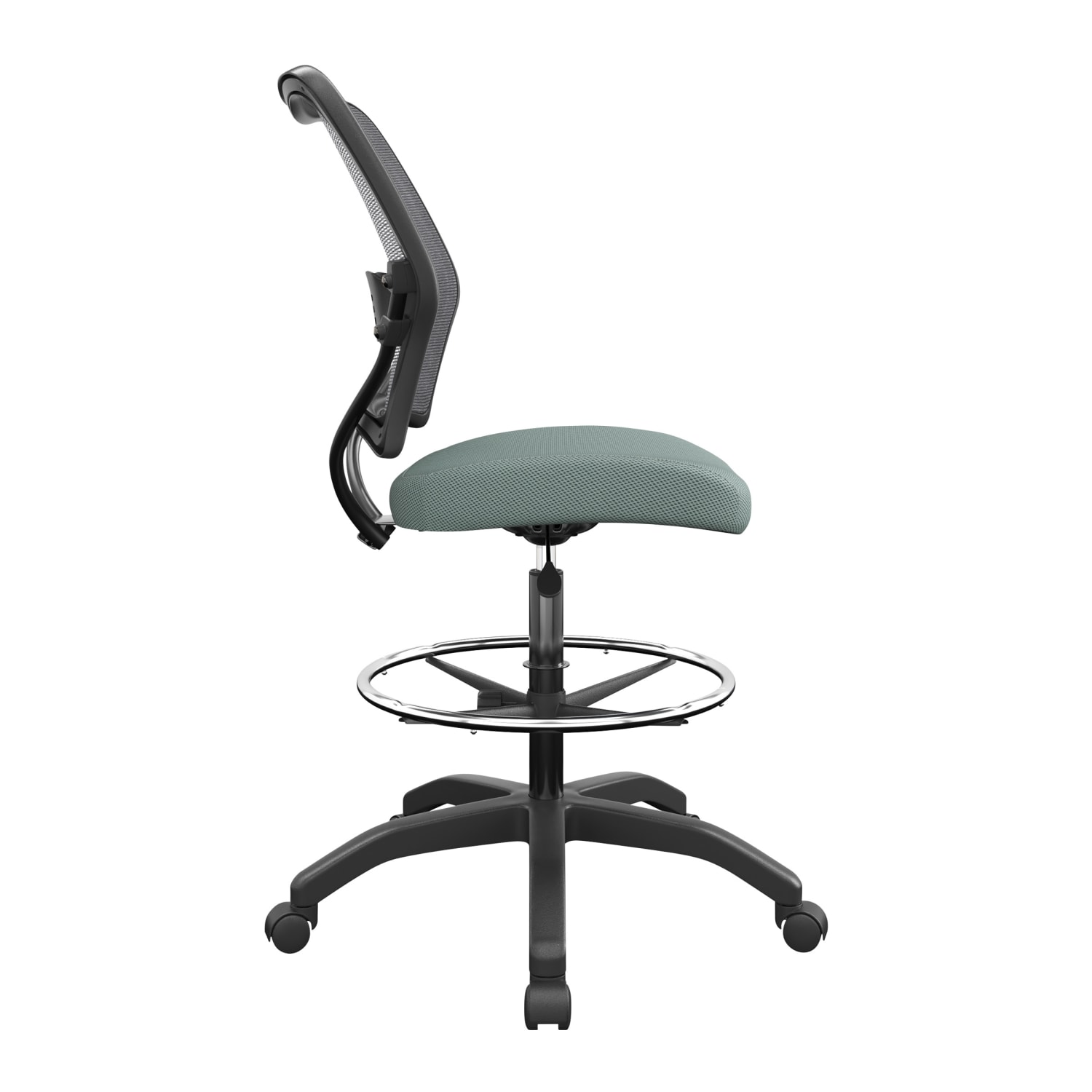 Space Seating Deluxe AirGrid Mid-Back Drafting Chair, Gray - Image 3