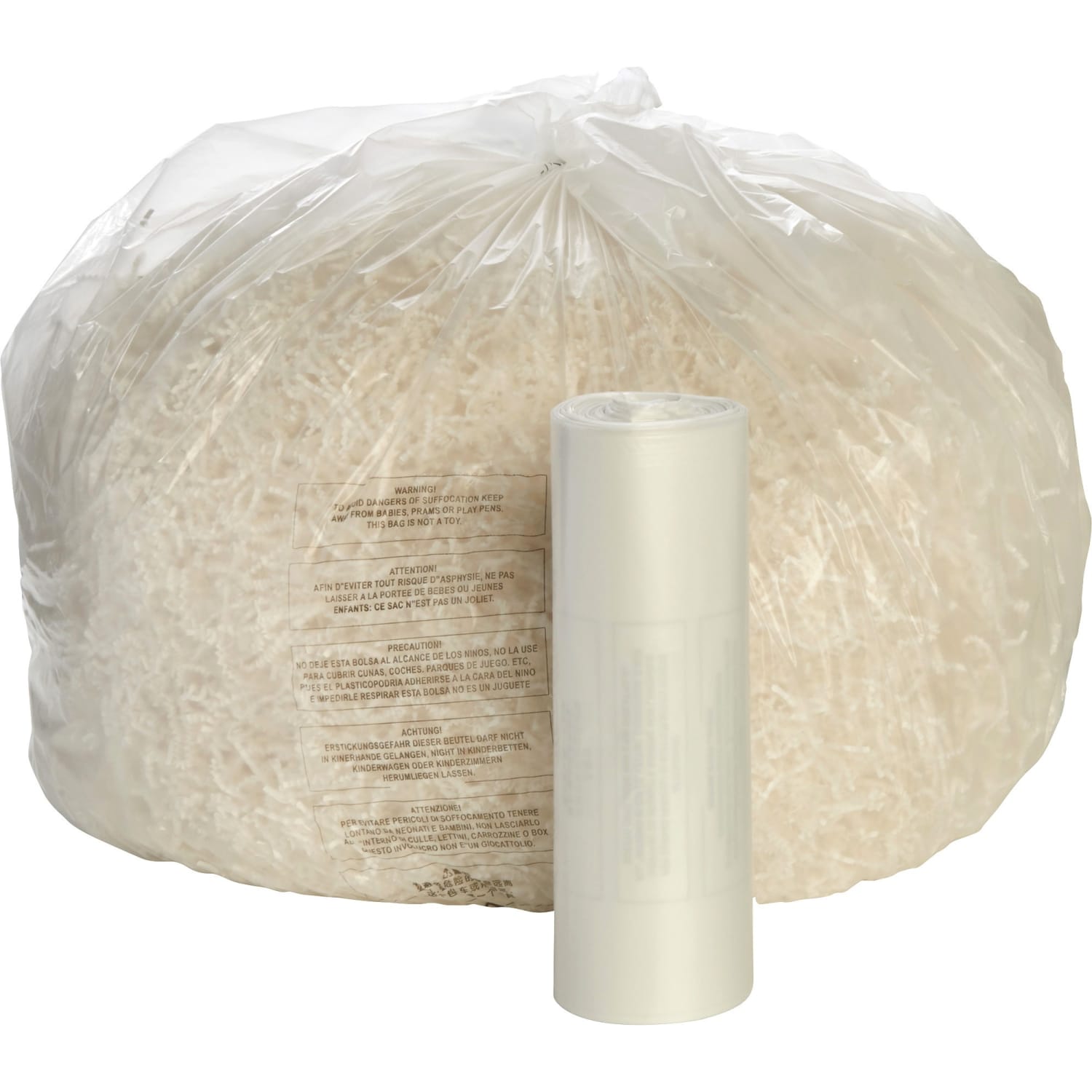 SKILCRAFT Shredder Bags, 36in x 39in, 39 Gallons, Clear, Roll Of 50 Bags, (AbilityOne 8105-01-399-4793) - Image 4