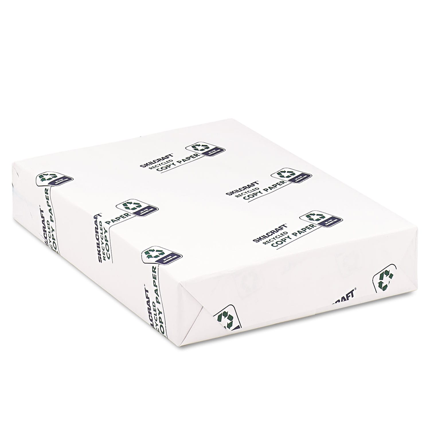 SKILCRAFT Xerographic Copy Paper, 5 Reams, White, Letter (8.5in x 11in), 2500 Sheets Per Case, 20 Lb, 92 Brightness, 30% Recycled - Image 3