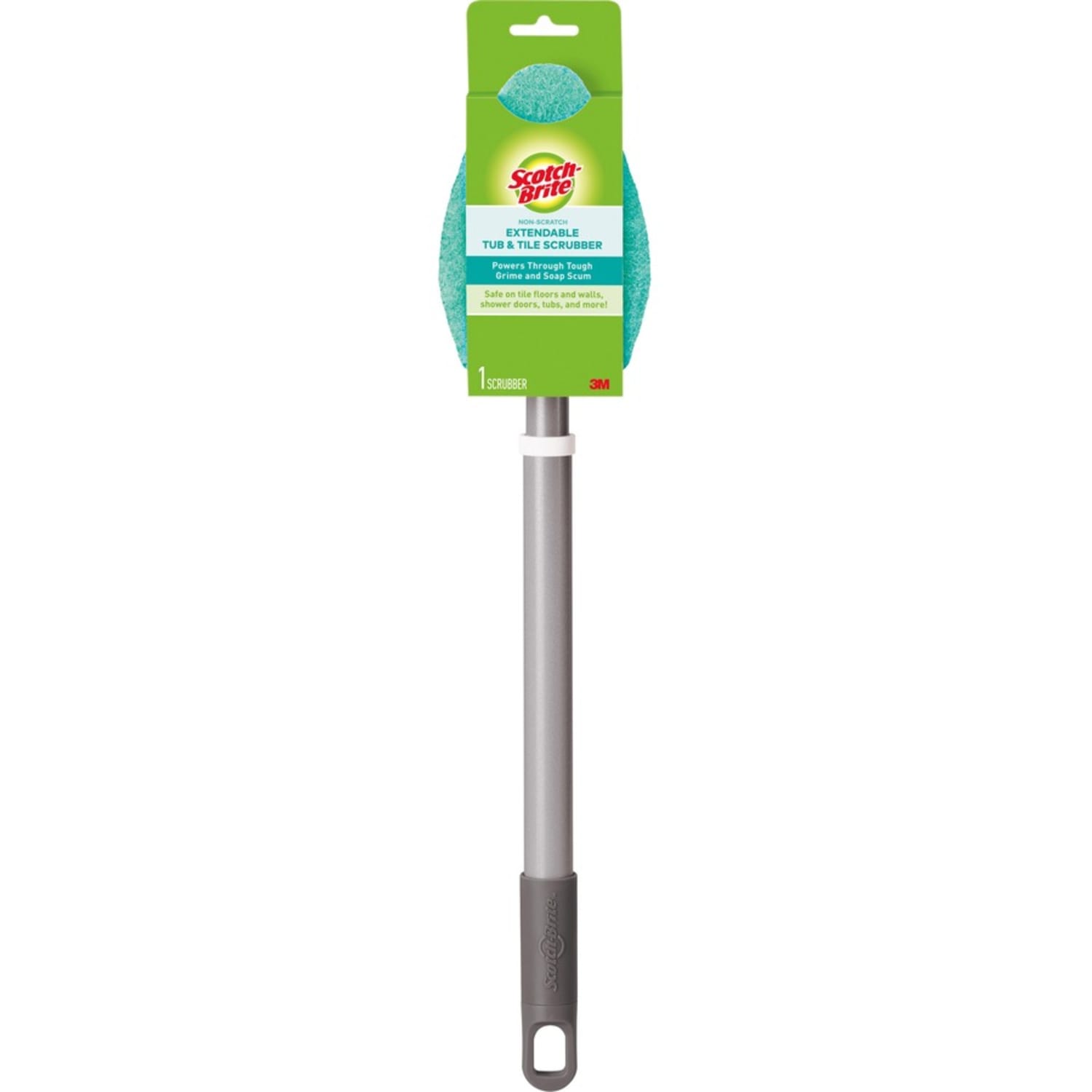 Scotch-Brite Bath Scrubber - 24in Handle Length - Plastic Handle - 4 / Carton - Image 6