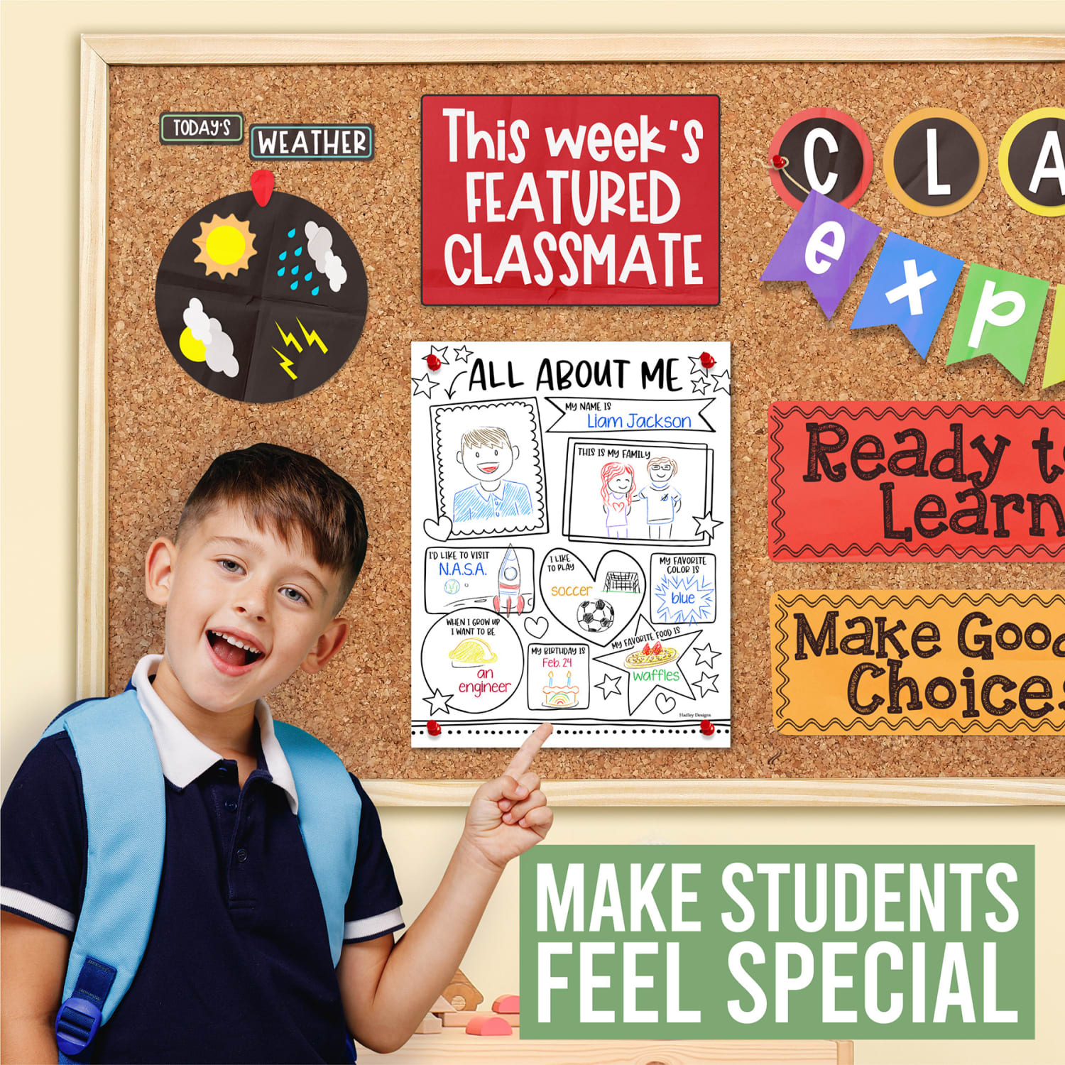 Hadley Designs Posters, Star Student Read All About Me, Set Of 20 - Image 6