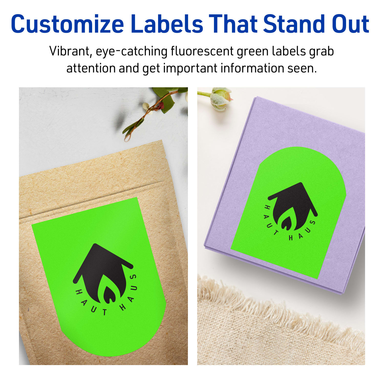 Avery Print-To-The-Edge Labels With Sure Feed Technology, 94600-NGP40, Arched, 4-3/4in x 3-1/2in, Matte Neon Green, Pack of 160 - Image 4