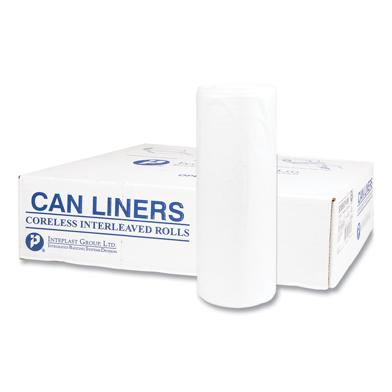 Inteplast Group High-Density Commercial Can Liner Value Pack, 60 gal, 19 mic, 38in x 58in, Clear, Interleaved Roll, 25 Bags/Roll, 6 Rolls/CT - Image 4