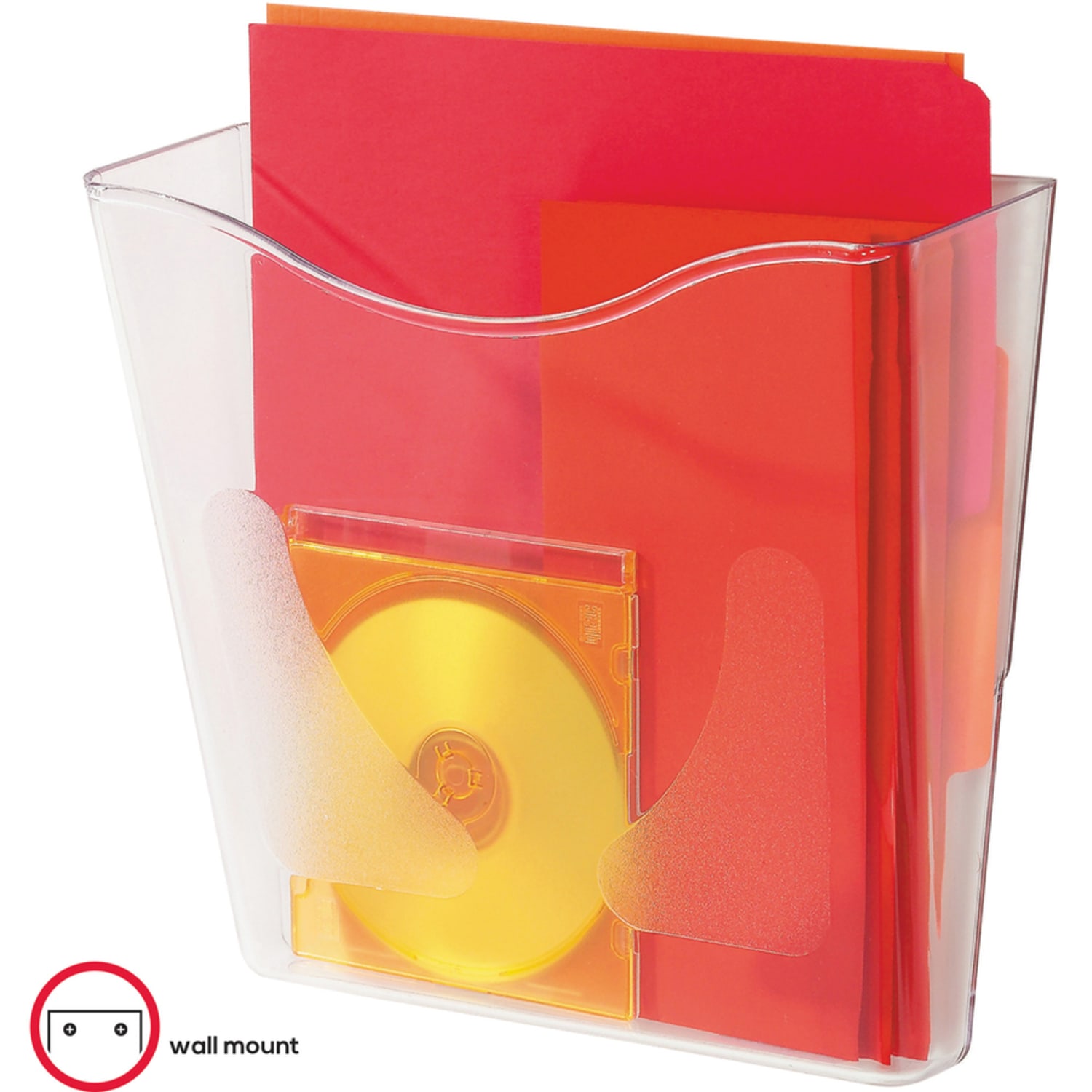 deflecto Euro-Style DocuPocketPortrait Wall File, A4/Legal/Letter/Magazine/Portfolio Size, 10.25in x 4in x 10in, Clear - Image 4