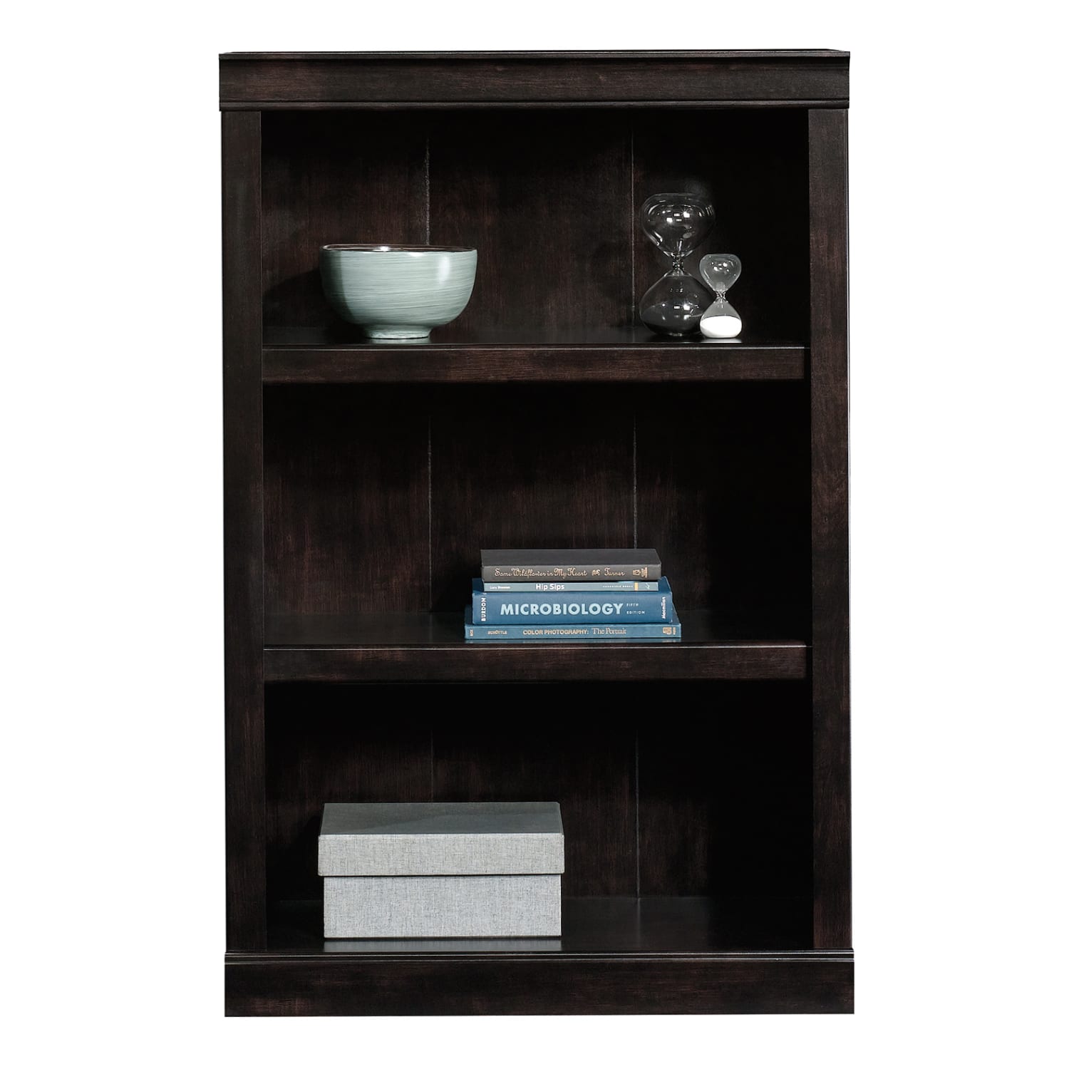 Realspace 45inH 3-Shelf Bookcase, Peppered Black - Image 5