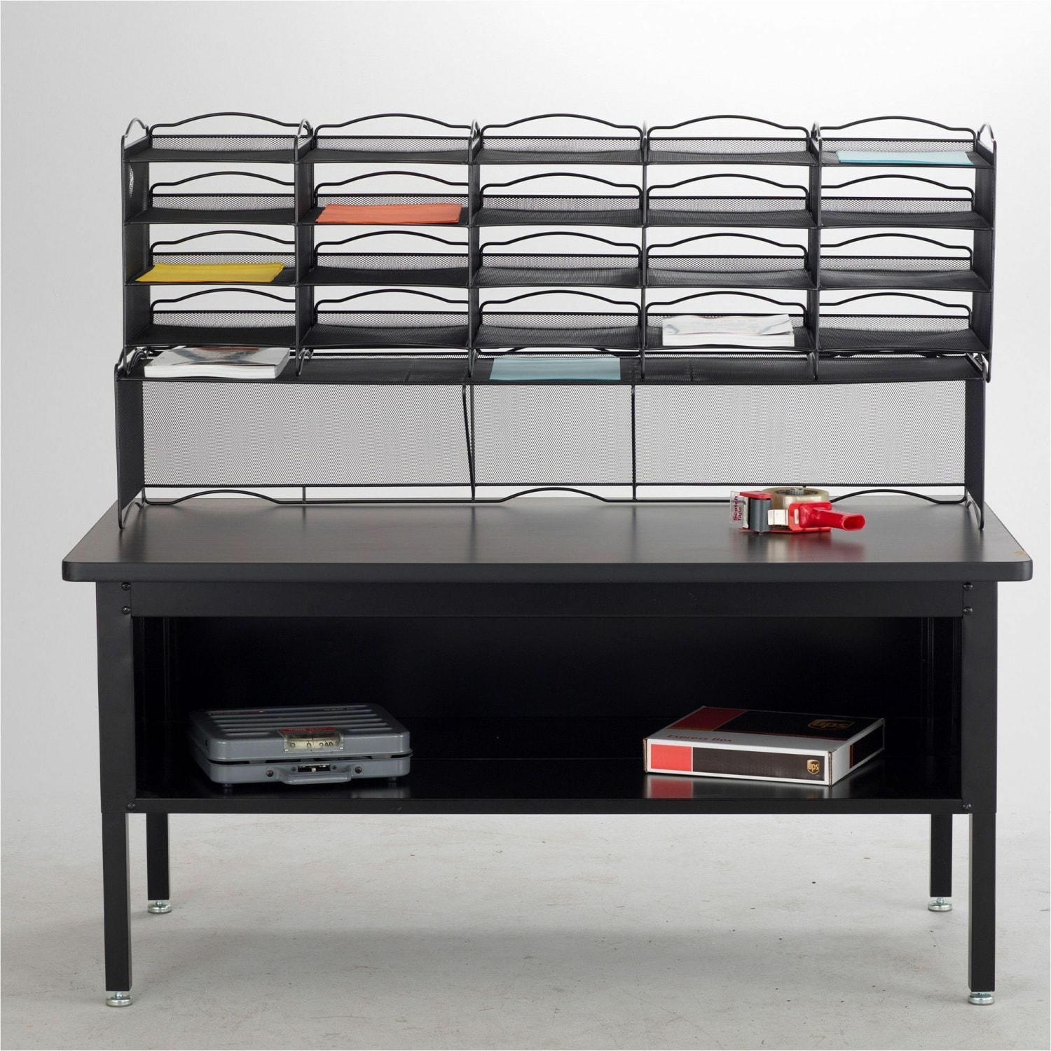 Safco Onyx Mesh 12-Compartment Literature Organizer, Black - Image 4