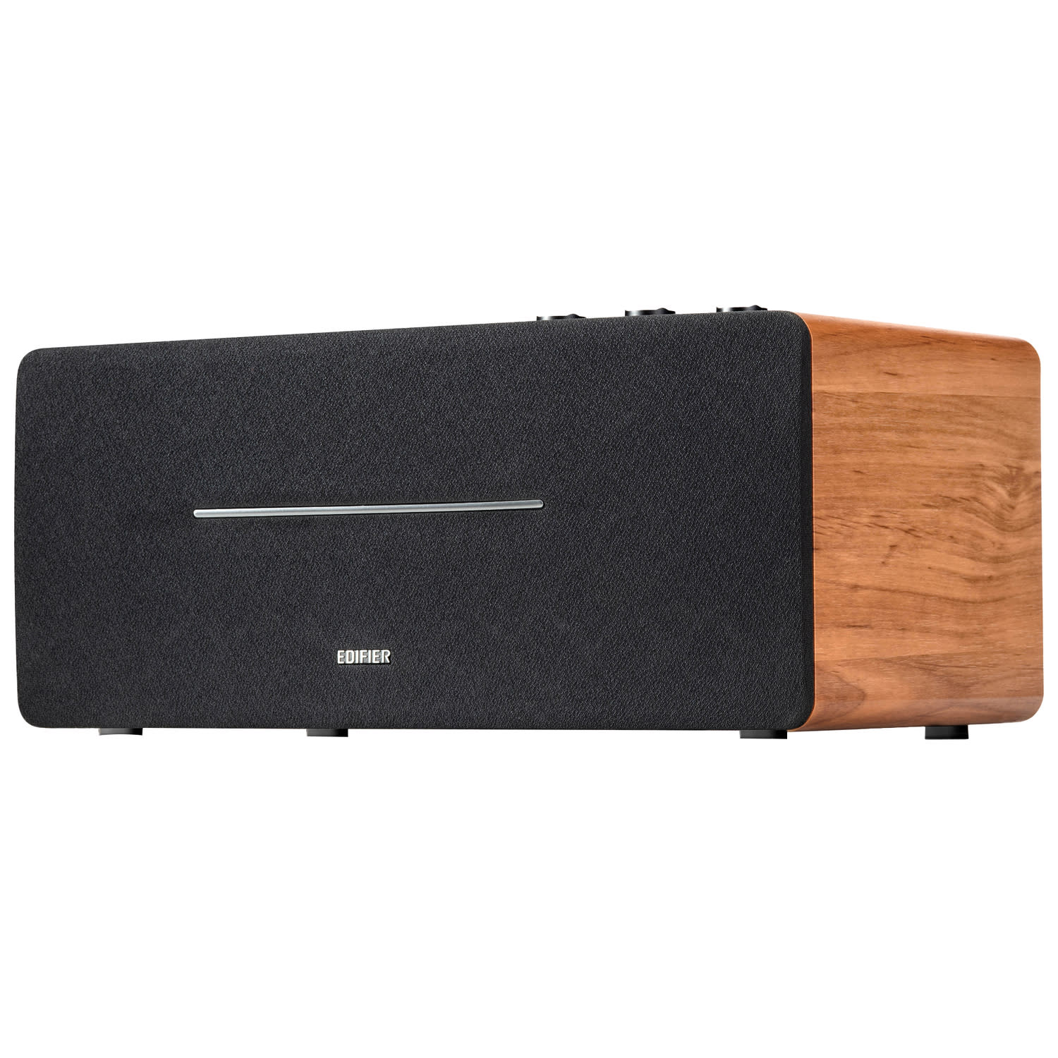 Edifier D12 Desktop 70W Continuous-Power Bluetooth Amplified Integrated Stereo Speaker With Remote, Brown - Image 4
