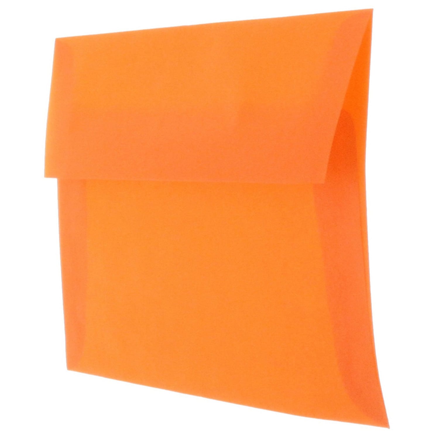 JAM Paper Translucent Envelopes, #4 Bar (A1), Gummed Seal, Orange, Pack Of 25 - Image 3