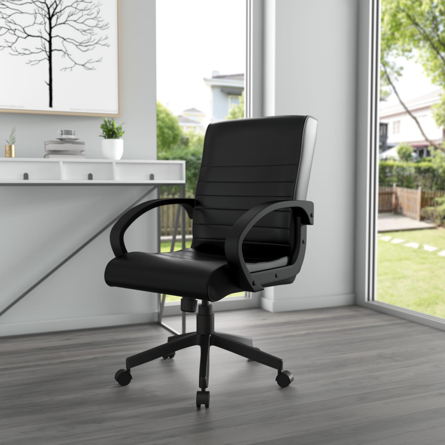 Boss Office Products Ribbed Back Ergonomic Faux Leather HighBack Task Chair Black PopularChairscom Boss Office Products Ribbed Back Ergonomic Faux Leather High Back Task Chair Black PopularChairscom