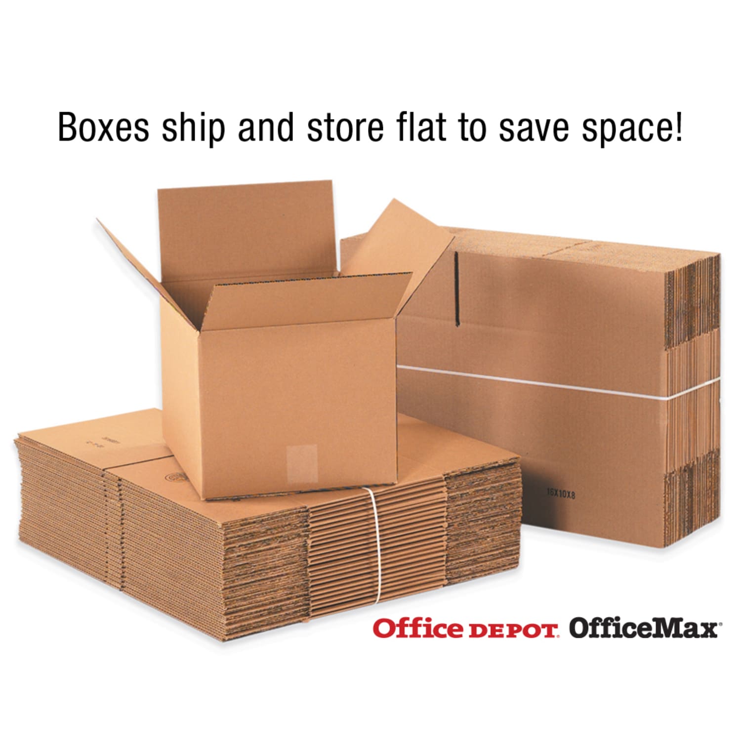Partners Brand Multi-Depth Corrugated Boxes, 10in x 8in x 6in, Kraft, Bundle Of 25 Boxes - Image 3