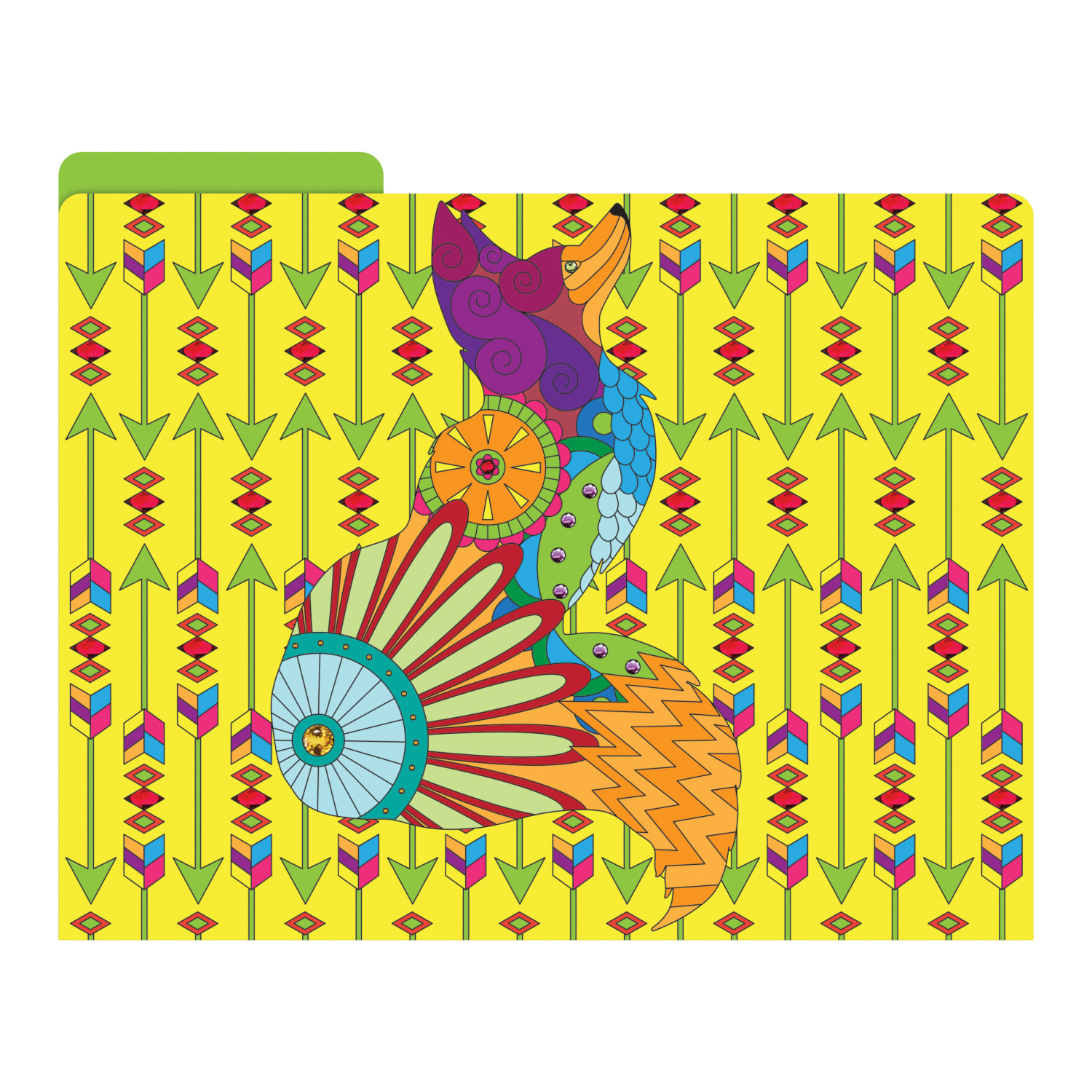 Barker Creek File Folders, Letter Size, Bohemian Animals, Pack Of 12 - Image 5
