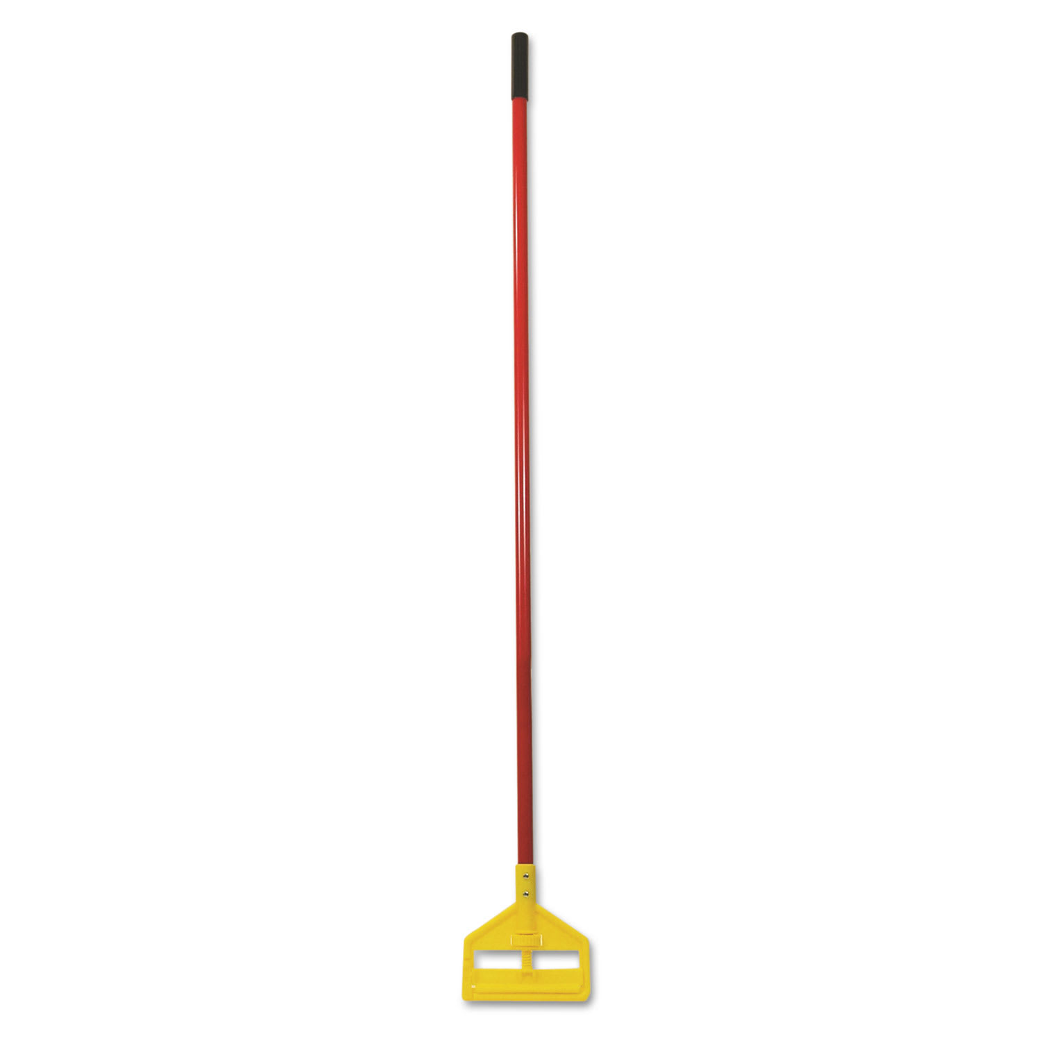 Rubbermaid Commercial Invader Fiberglass Side-Gate Wet-Mop Handle, 60in, Red/Yellow