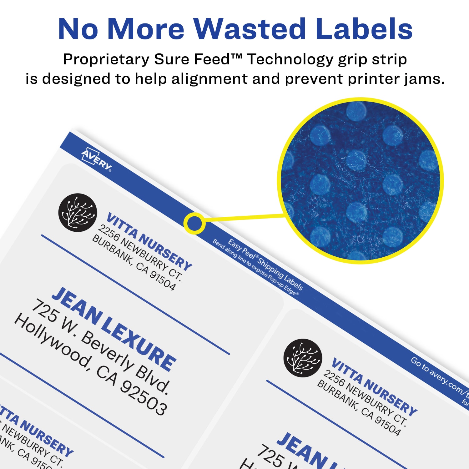 Avery Matte Shipping Labels With Sure Feed Technology, 18663, Rectangle, 2in x 4in, Clear, Pack Of 100 - Image 4