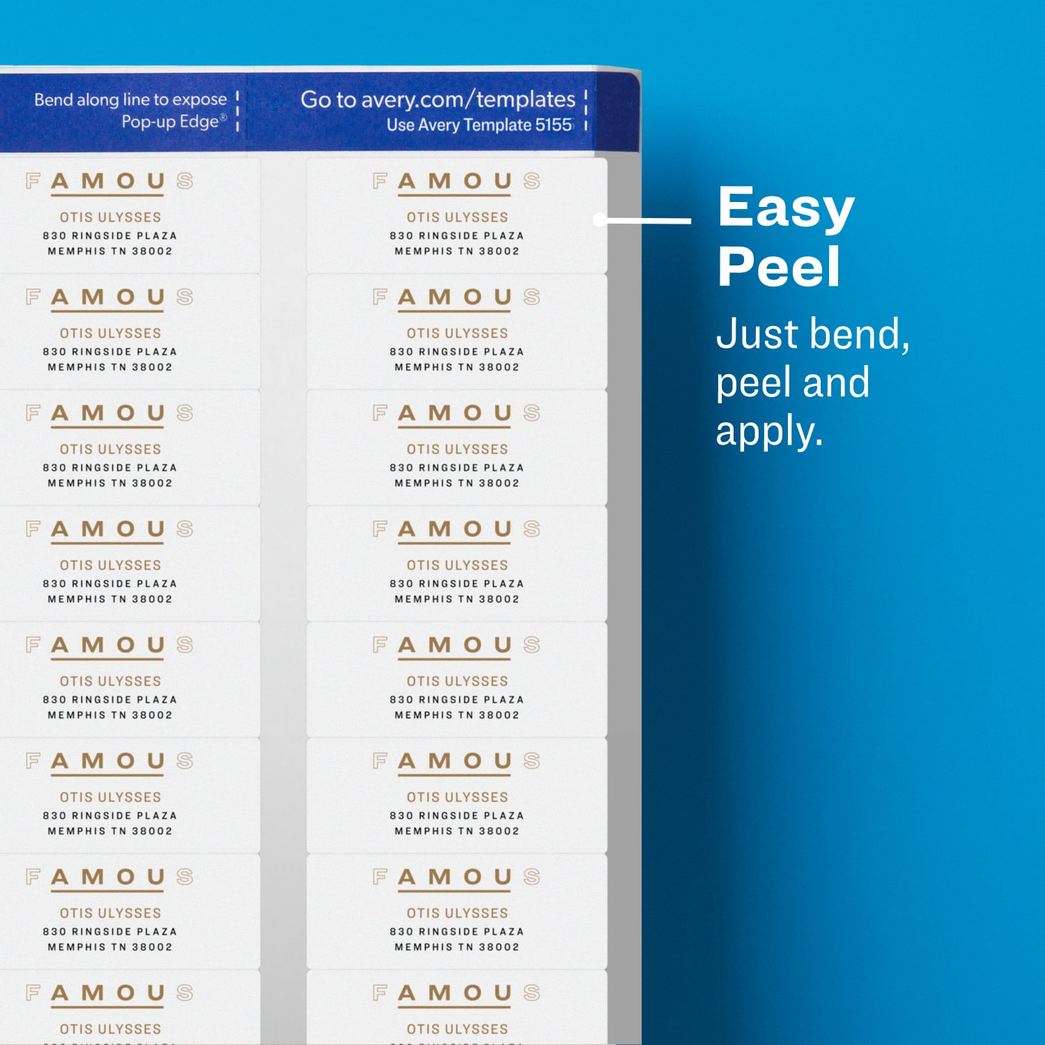 Avery Matte Return Address Labels With Sure Feed Technology, 18695, Rectangle, 2/3in x 1-3/4in, Clear, Pack Of 600 - Image 4