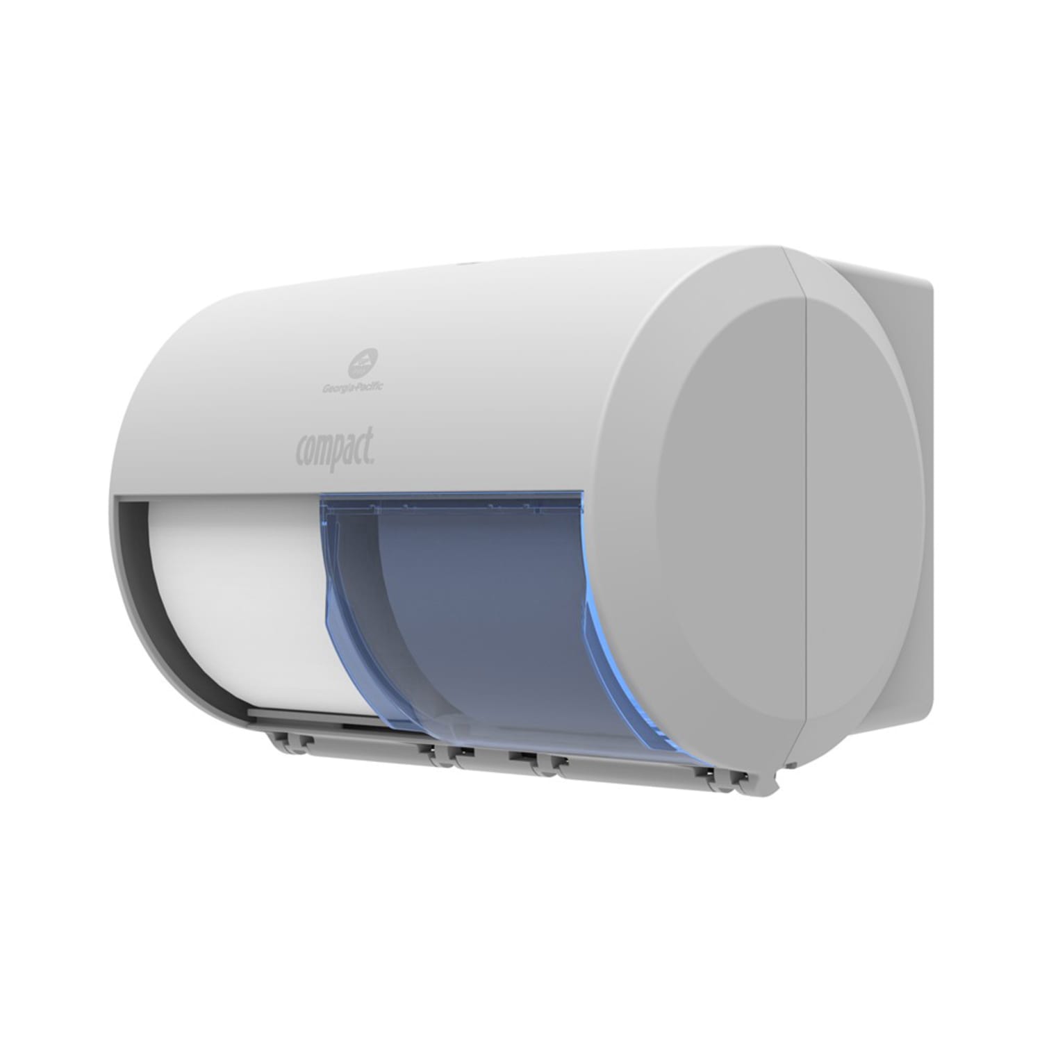 Compact by GP PRO 2-Roll Side-by-Side Coreless High-Capacity Toilet Paper Dispenser, Gray - Image 4
