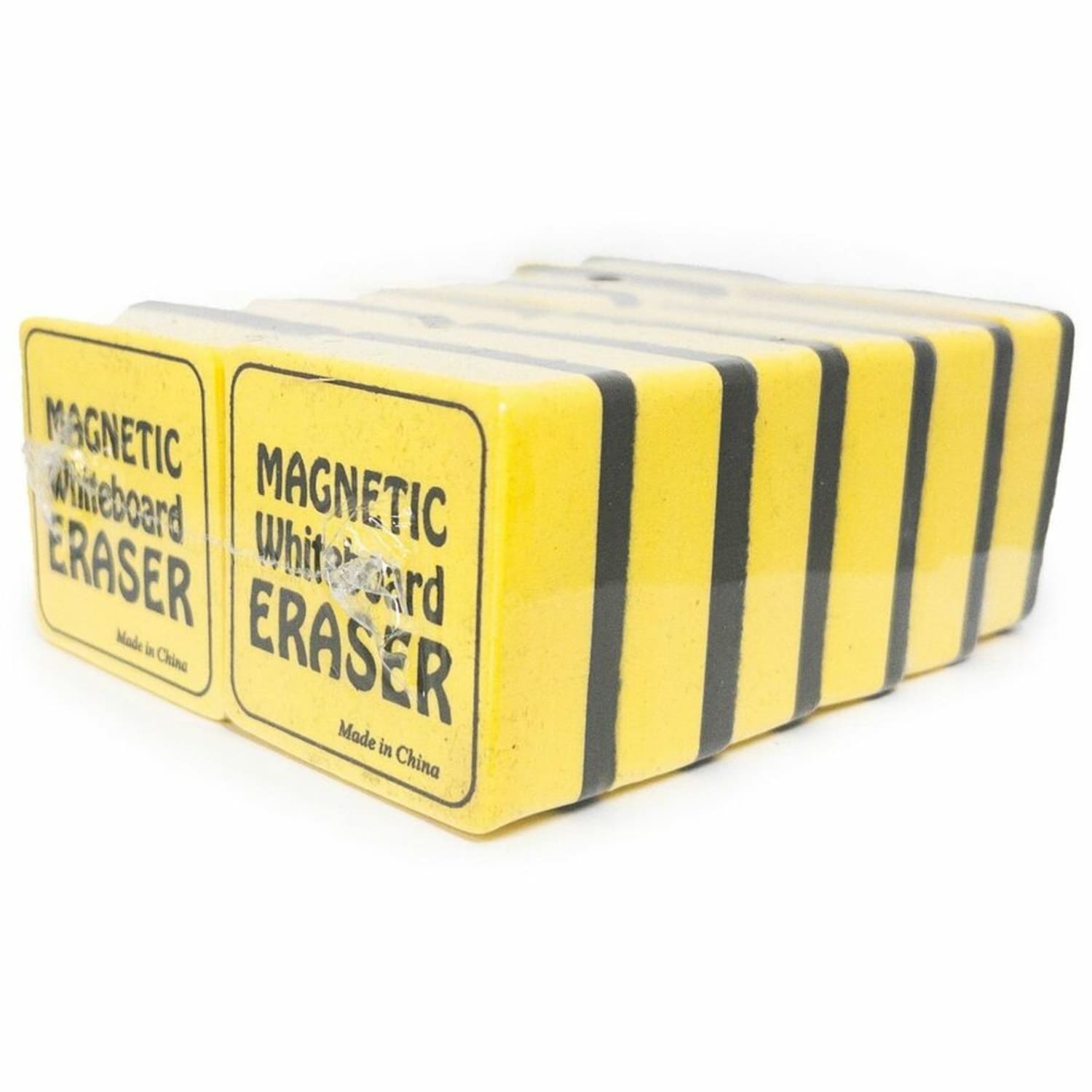 The Pencil Grip Magnetic Whiteboard Erasers, 2in x 2in, Yellow, Pack Of 12 - Image 3