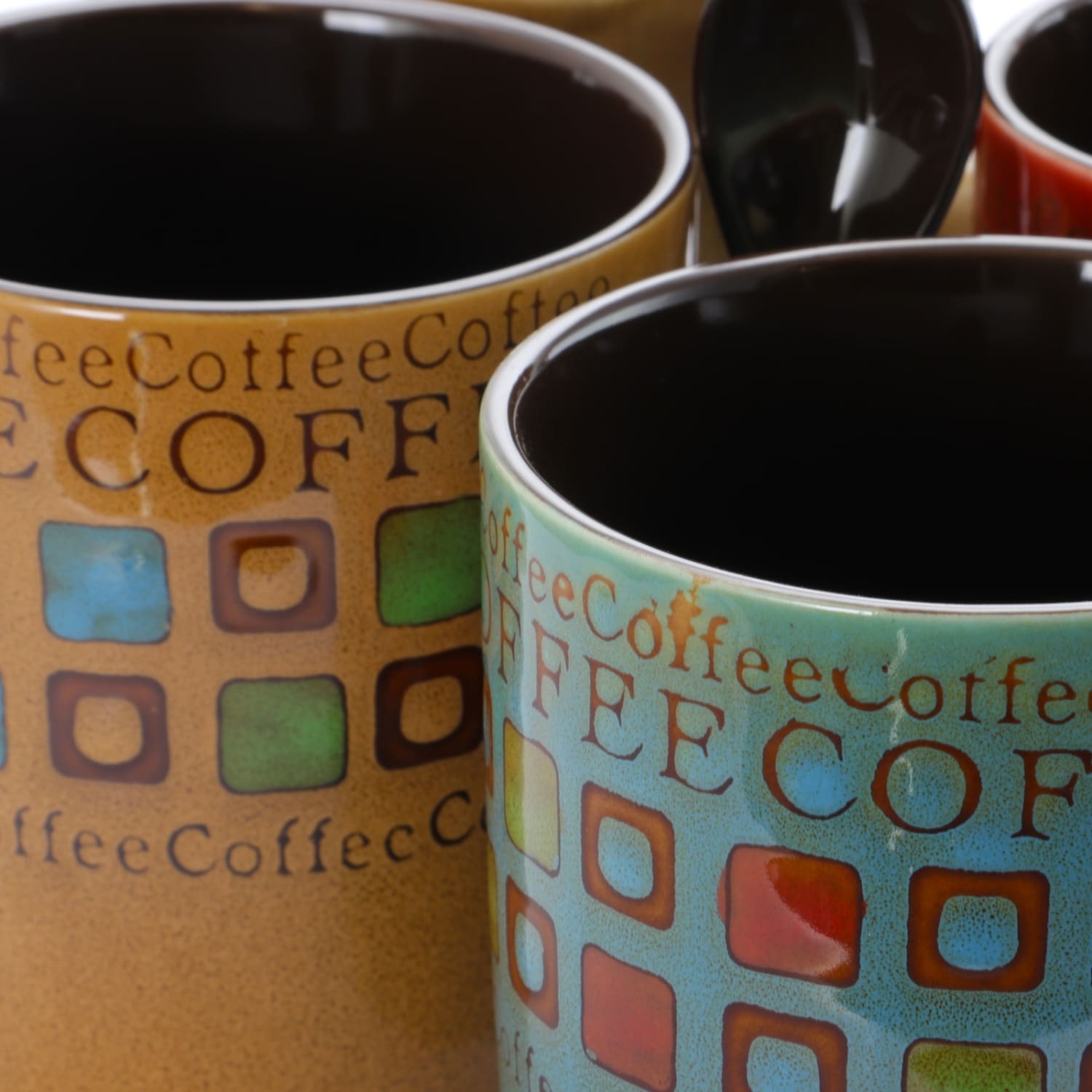 Mr. Coffee Mug And Spoon Set, Cafe Americano, 13 Oz., Assorted Colors, Set Of 4 Mugs With Spoons - Image 4