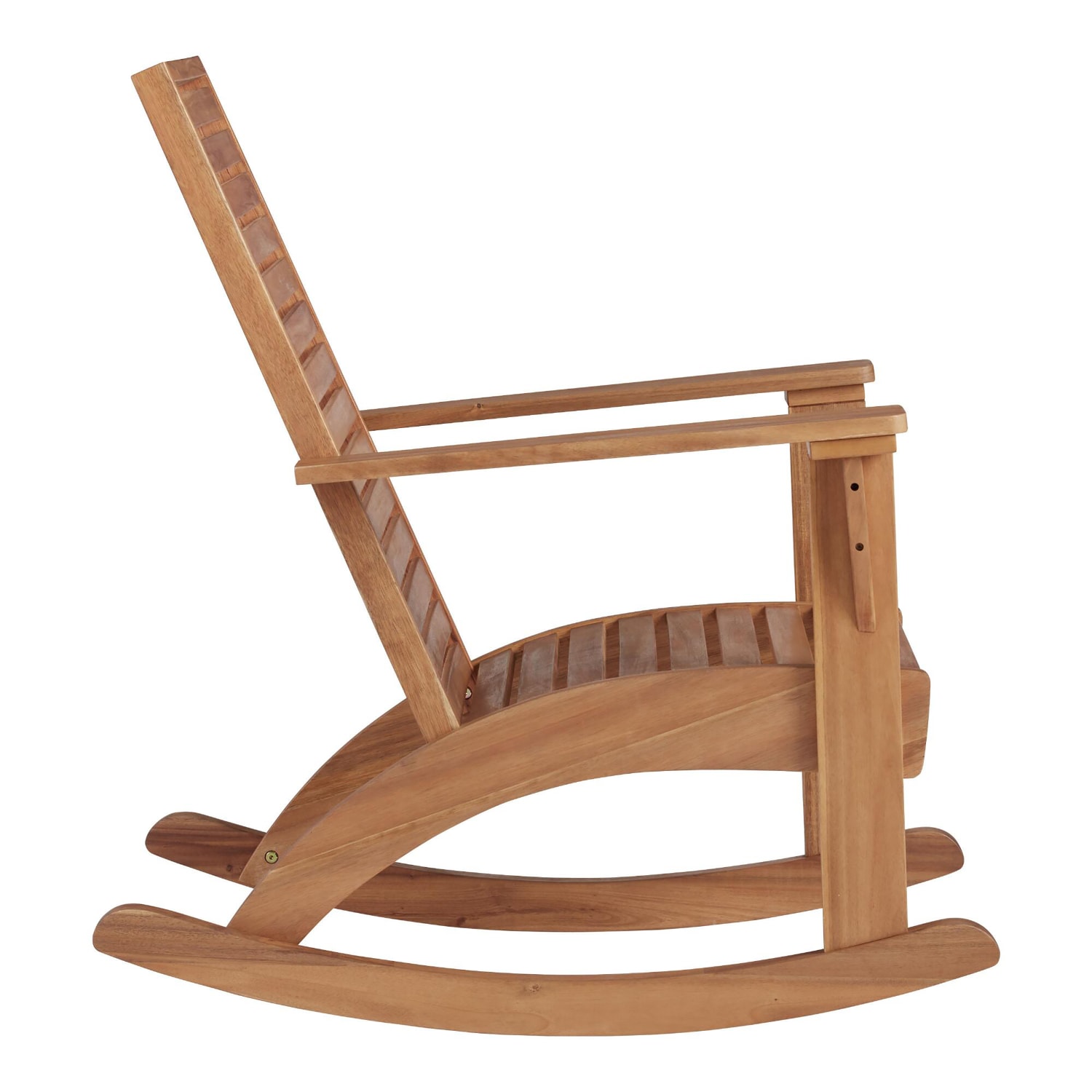 Linon Keir Outdoor Rocking Chair, Natural - Image 4