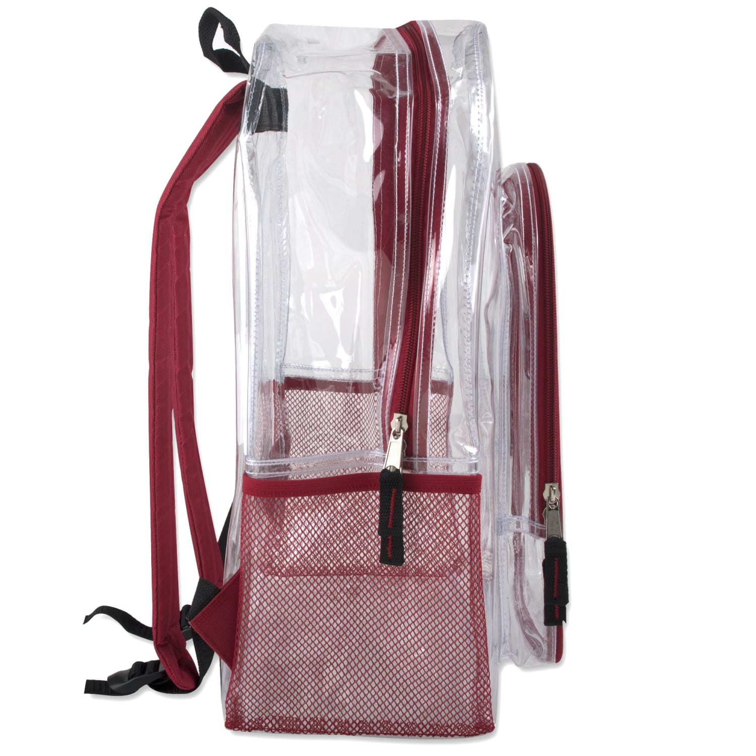 Trailmaker Heavy-Duty Clear Backpack, Red Trim - Image 6