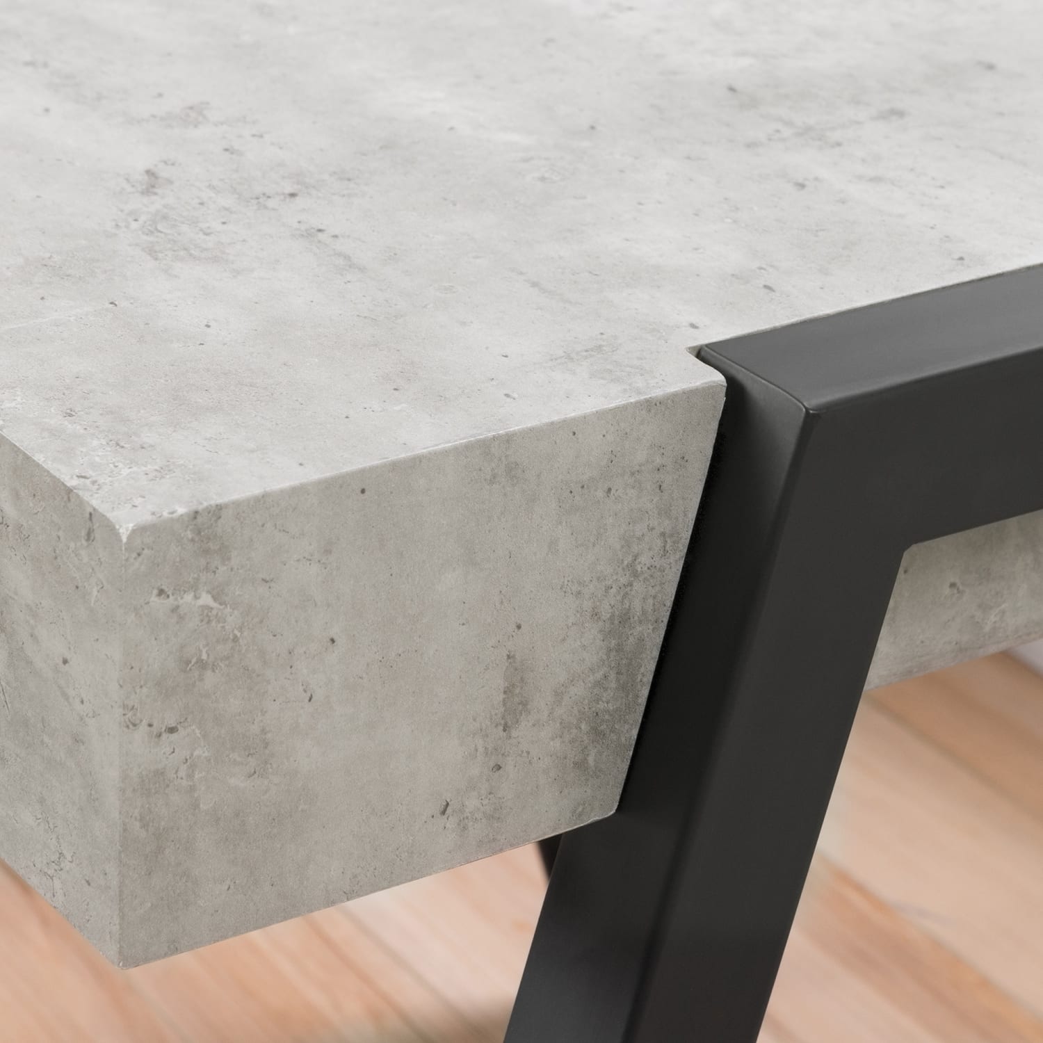 South Shore City Life End Table, 19-3/4inH x 19-3/4inW x 19-3/4inD, Concrete Gray/Black - Image 5