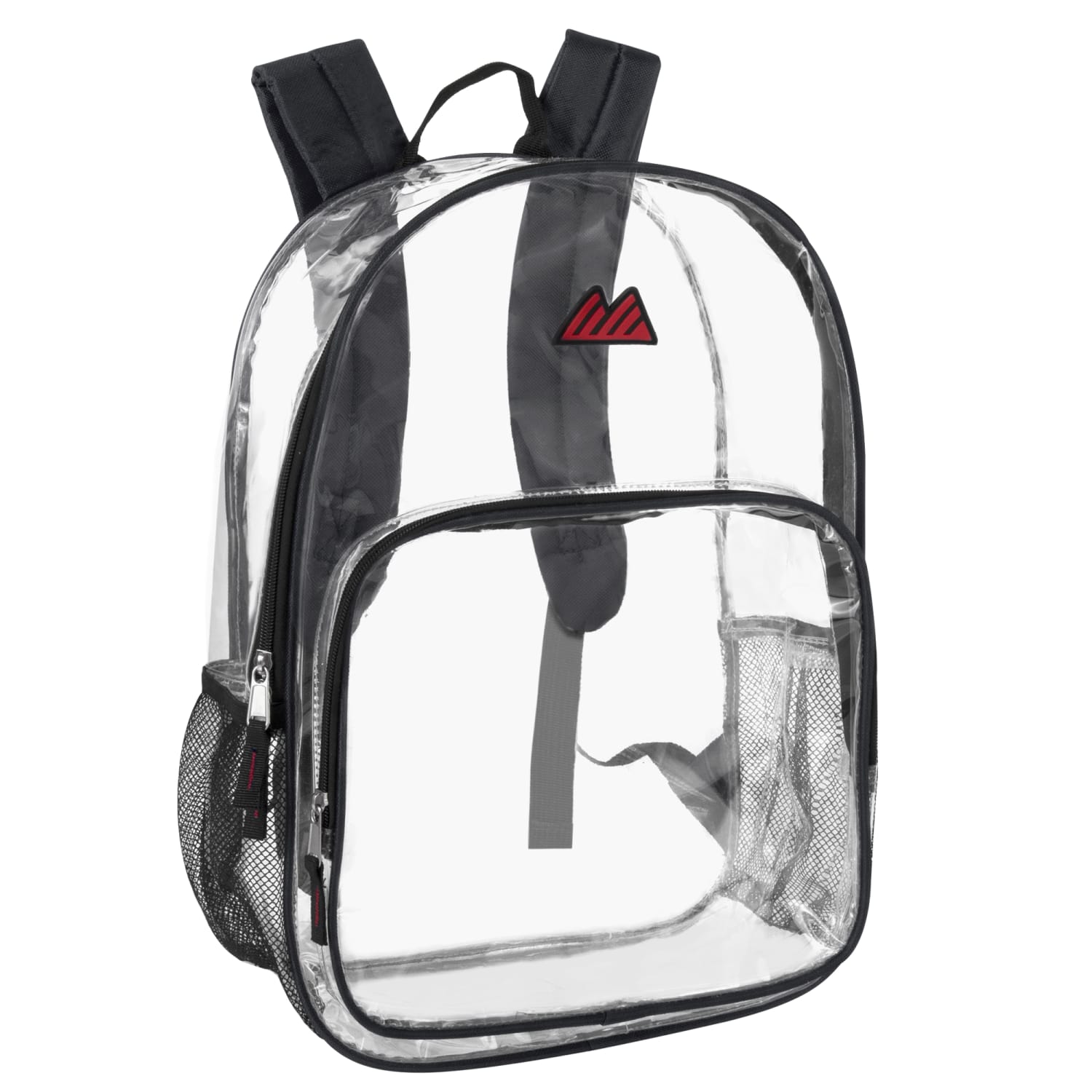 Summit Ridge Heavy-Duty Clear Backpack, Black Trim