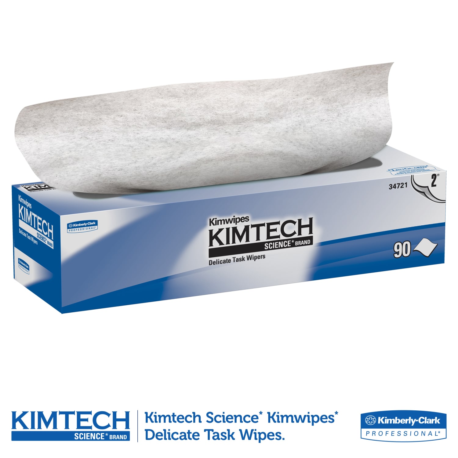 Kimtech Science Kimwipes Delicate Task Wipers - 2 Ply - 14.32in x 16.40in - White - Soft, Absorbent - 92 Per Box - 15 / Carton - Image 4