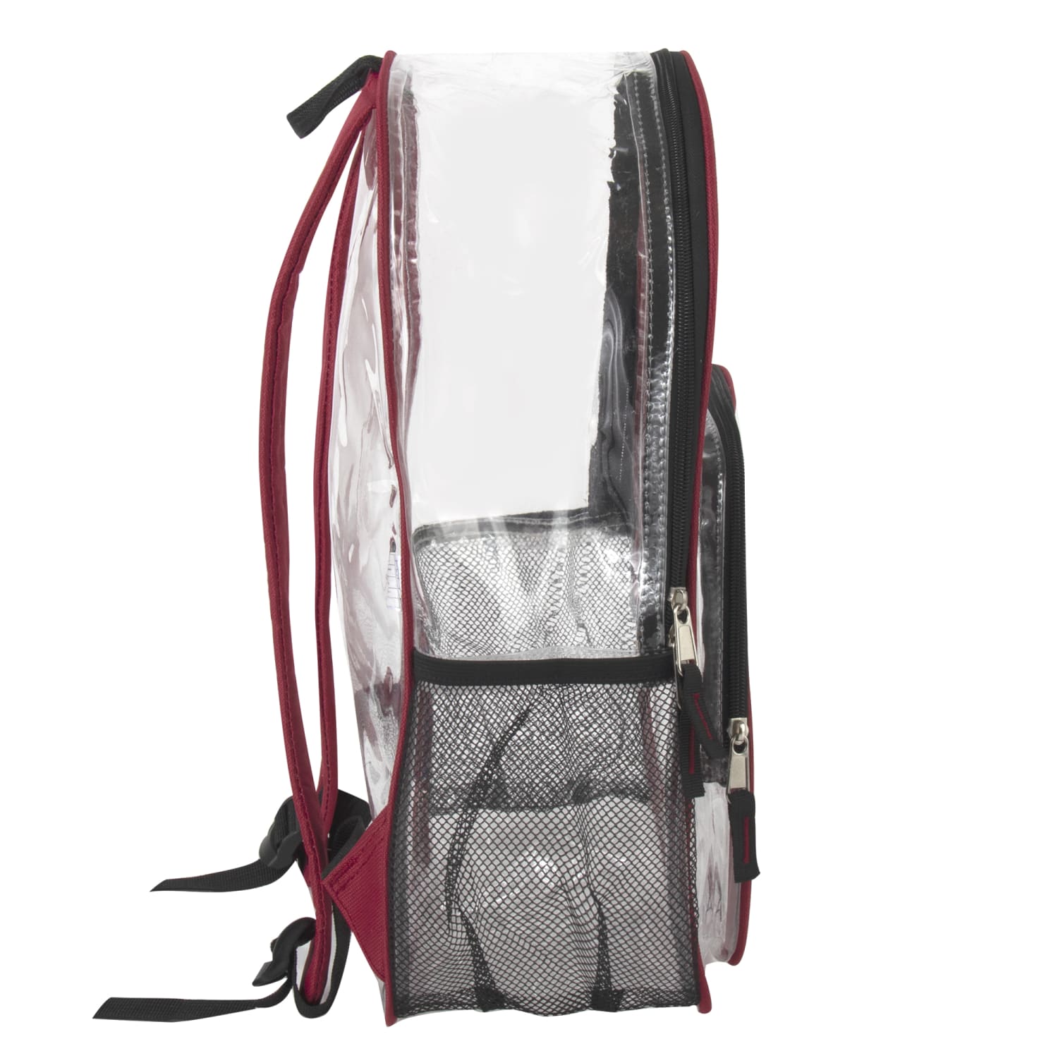 Summit Ridge Heavy-Duty Clear Backpack, Red Trim - Image 6