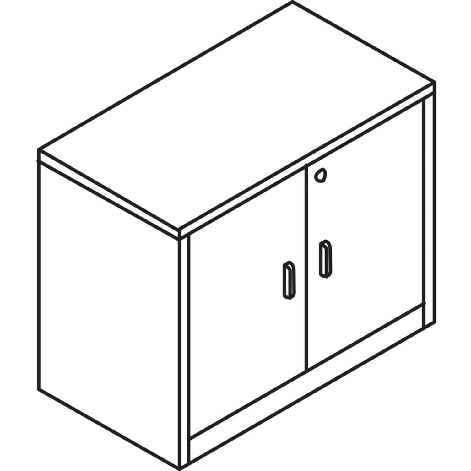 HON 10500 Series Cabinet, 29-1/2inH x 36inW x 20inD, Gray - Image 5