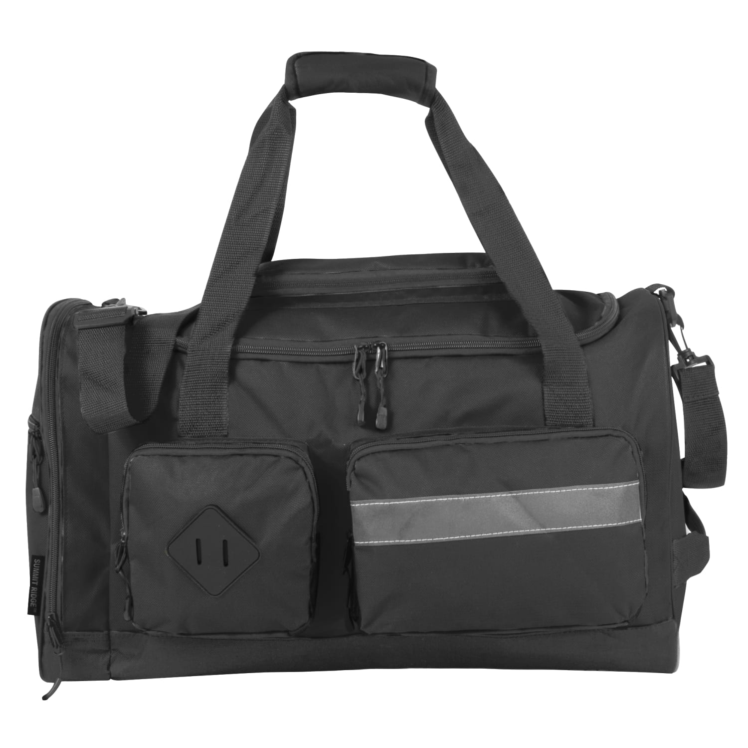 Summit Ridge Polyester Duffel, 12inH x 20inW x 9inD, Black - Image 6
