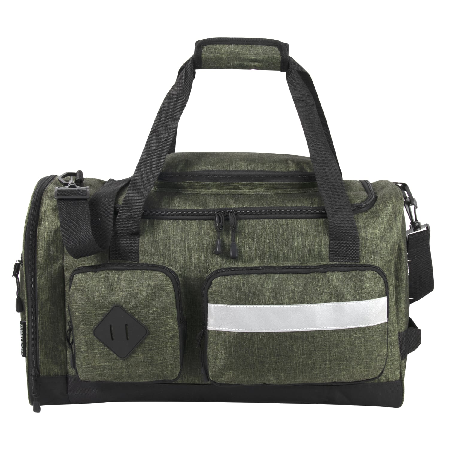 Summit Ridge Polyester Duffel, 12inH x 20inW x 9inD, Green - Image 6