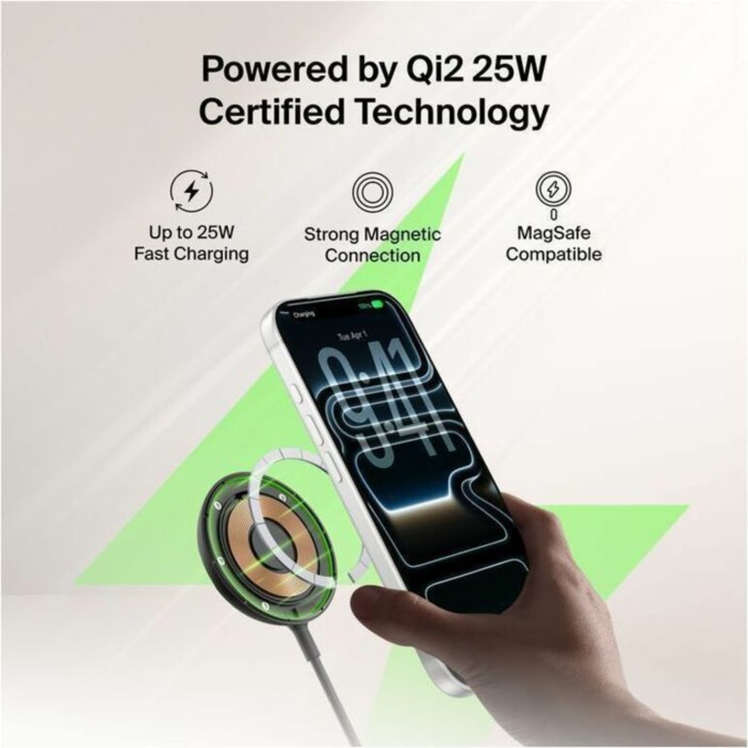 Belkin UltraCharge Magnetic Charger with Qi2 25W, WIA014TTBK - Image 5