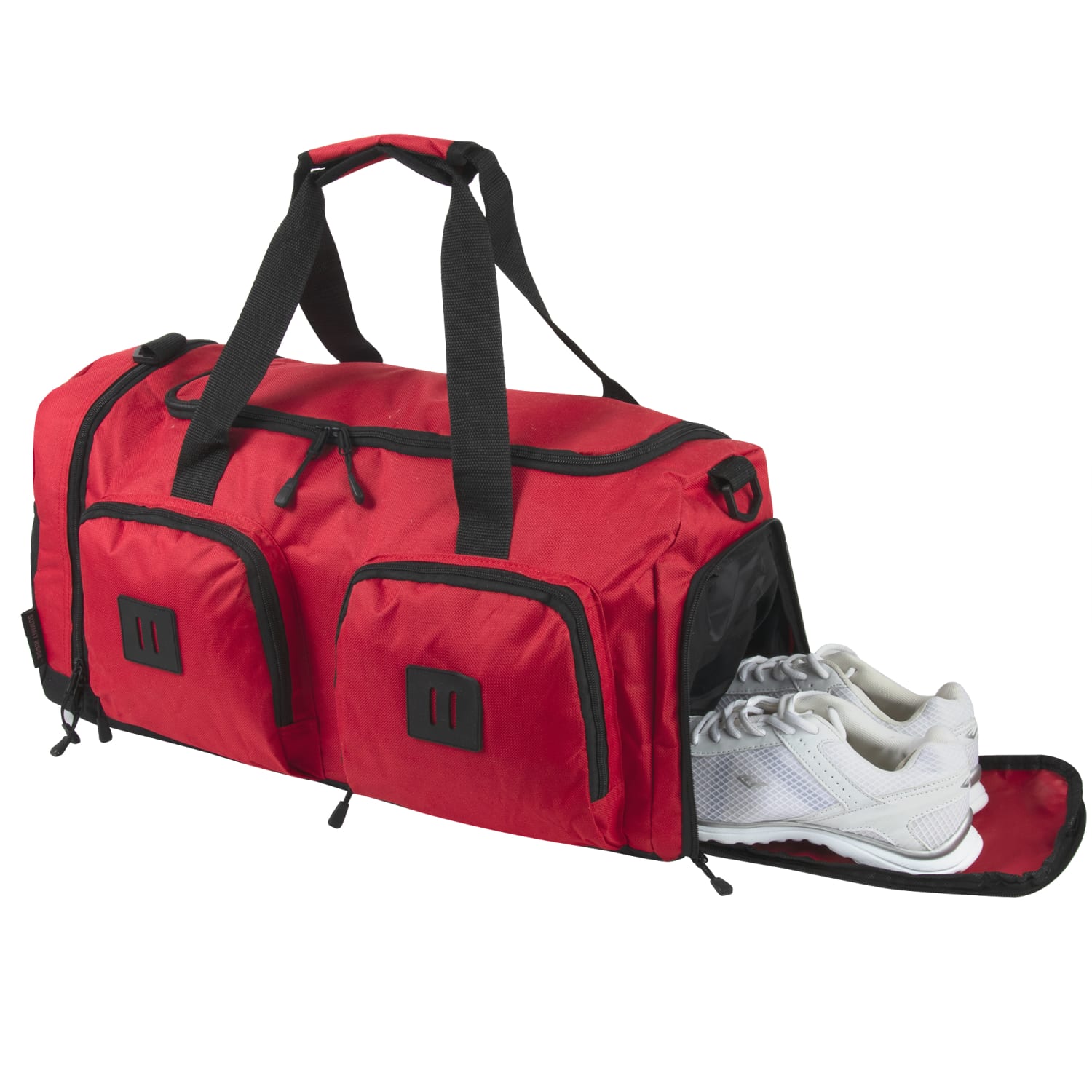 Summit Ridge Polyester Duffel, 12inH x 22inW x 9inD, Red - Image 6