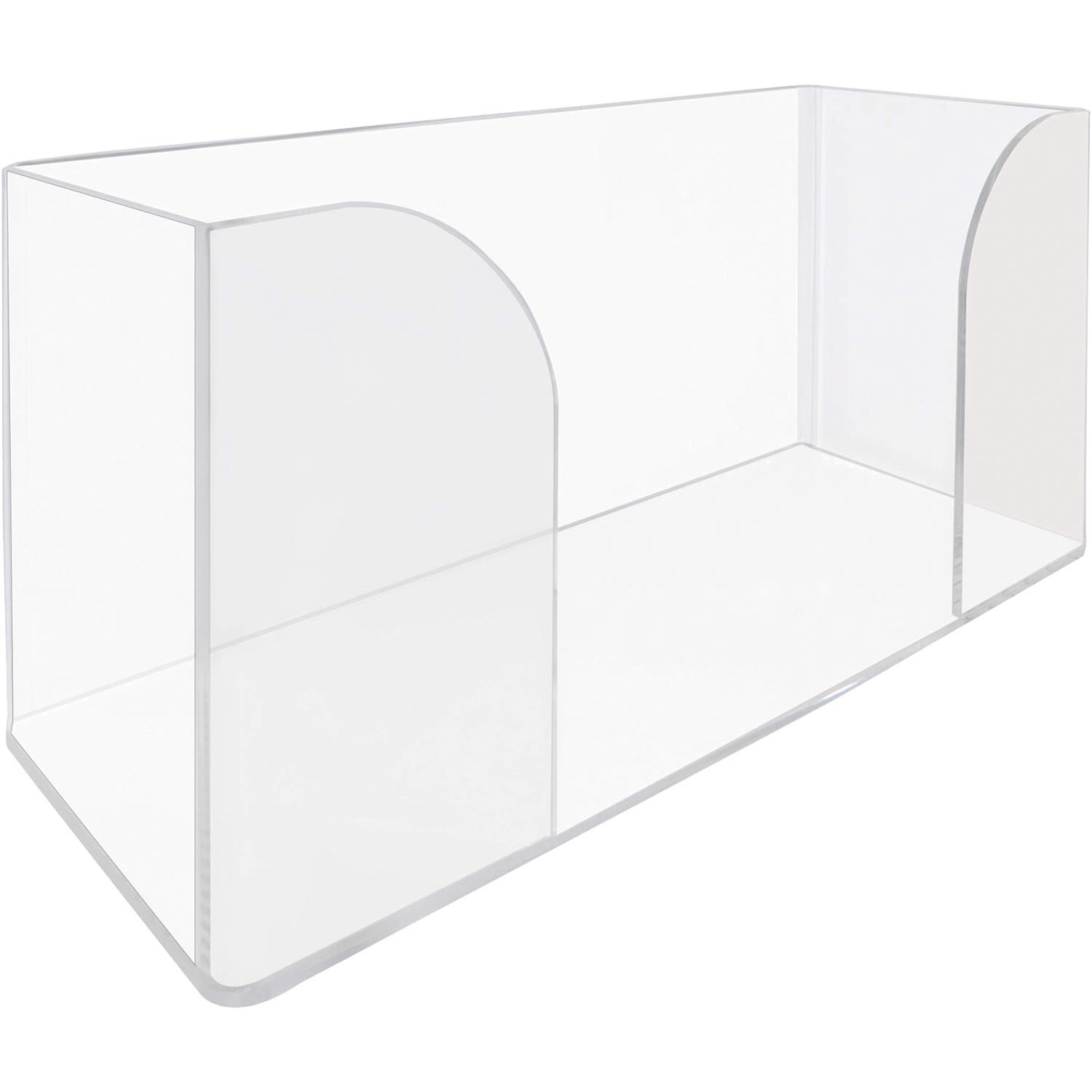 Nadex Coins Acrylic Clear Check Tray - 3.9in Height x 4.6in Width x 10in Depth - Desktop - Durable, Stackable - Clear - Acrylic