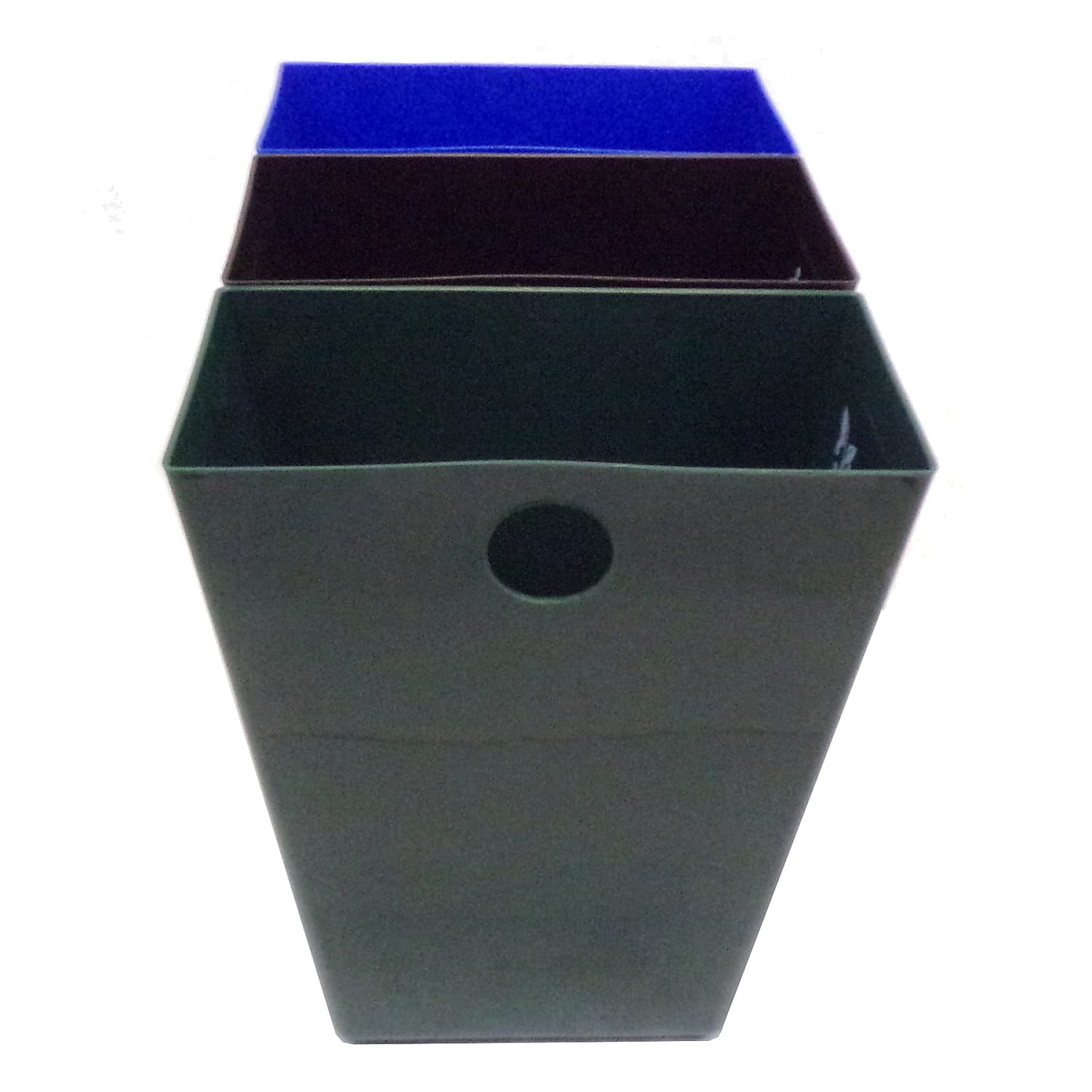 Hospitality Source Replacement Triple Liner Sets, 22-Quart, Green/Black/Blue, Case Of 6 Sets - Image 4