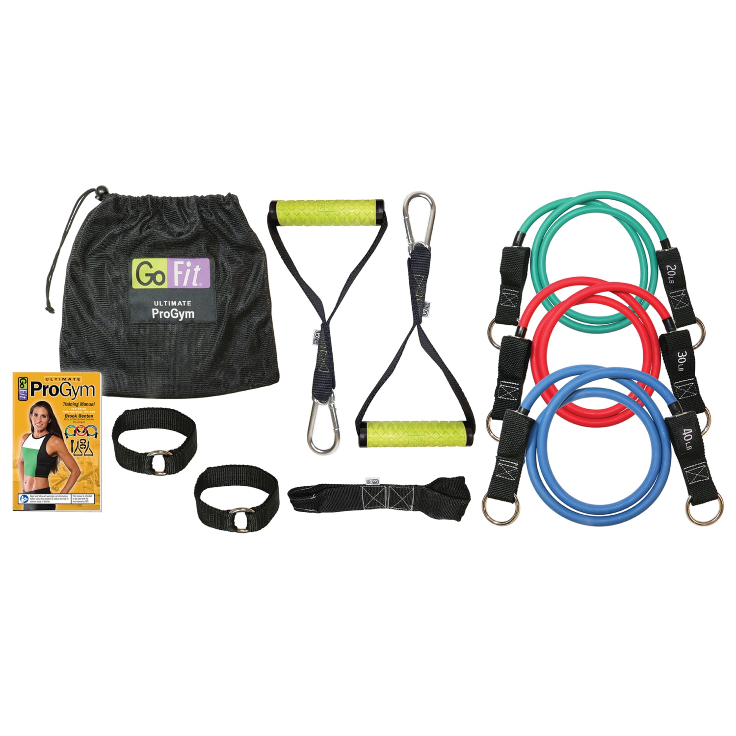 GoFit Ultimate ProGym Resistance Bands Kit With Training DVD, Multicolor - Image 3