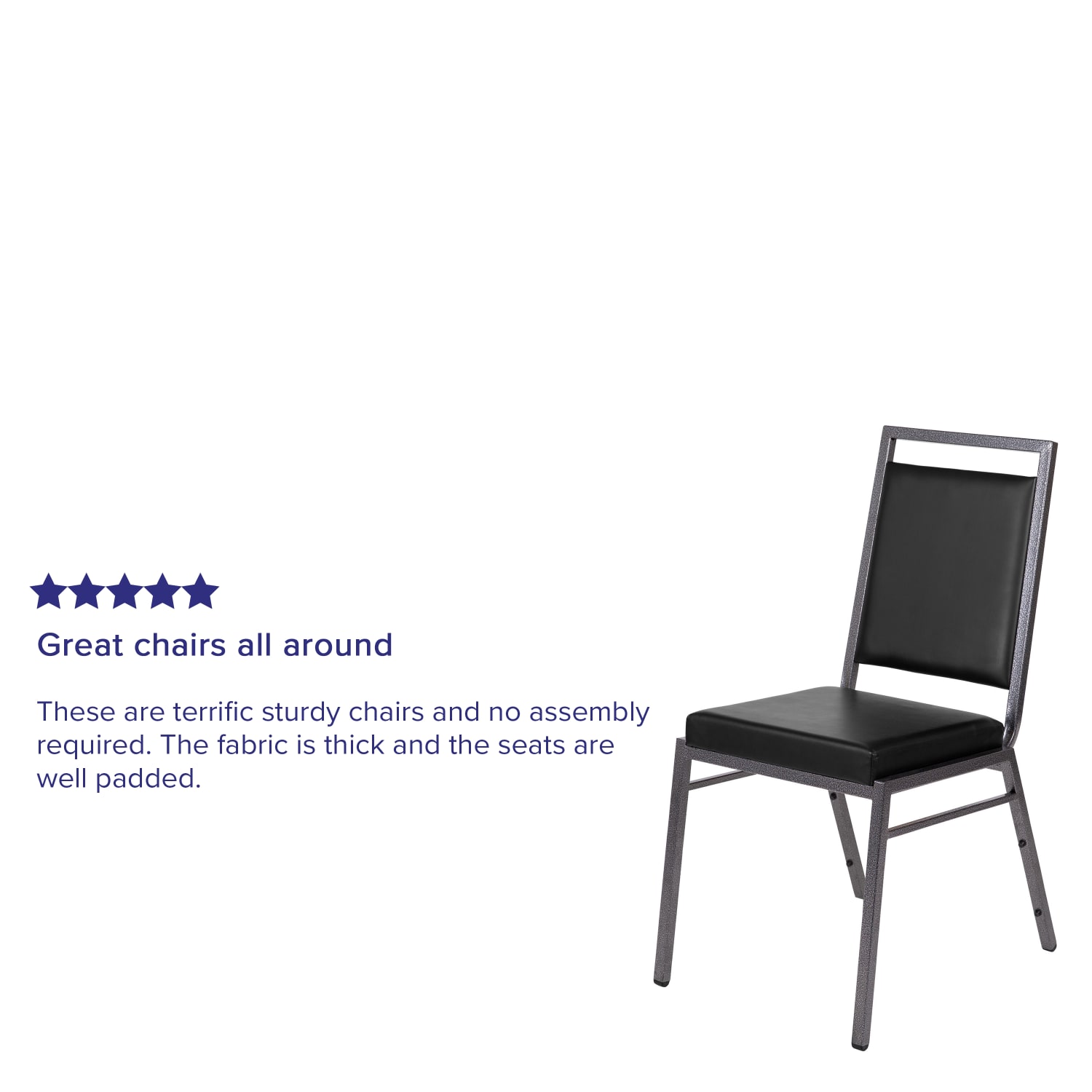 Flash Furniture HERCULES Square Back Stacking Banquet Chair BlackSilver PopularChairscom