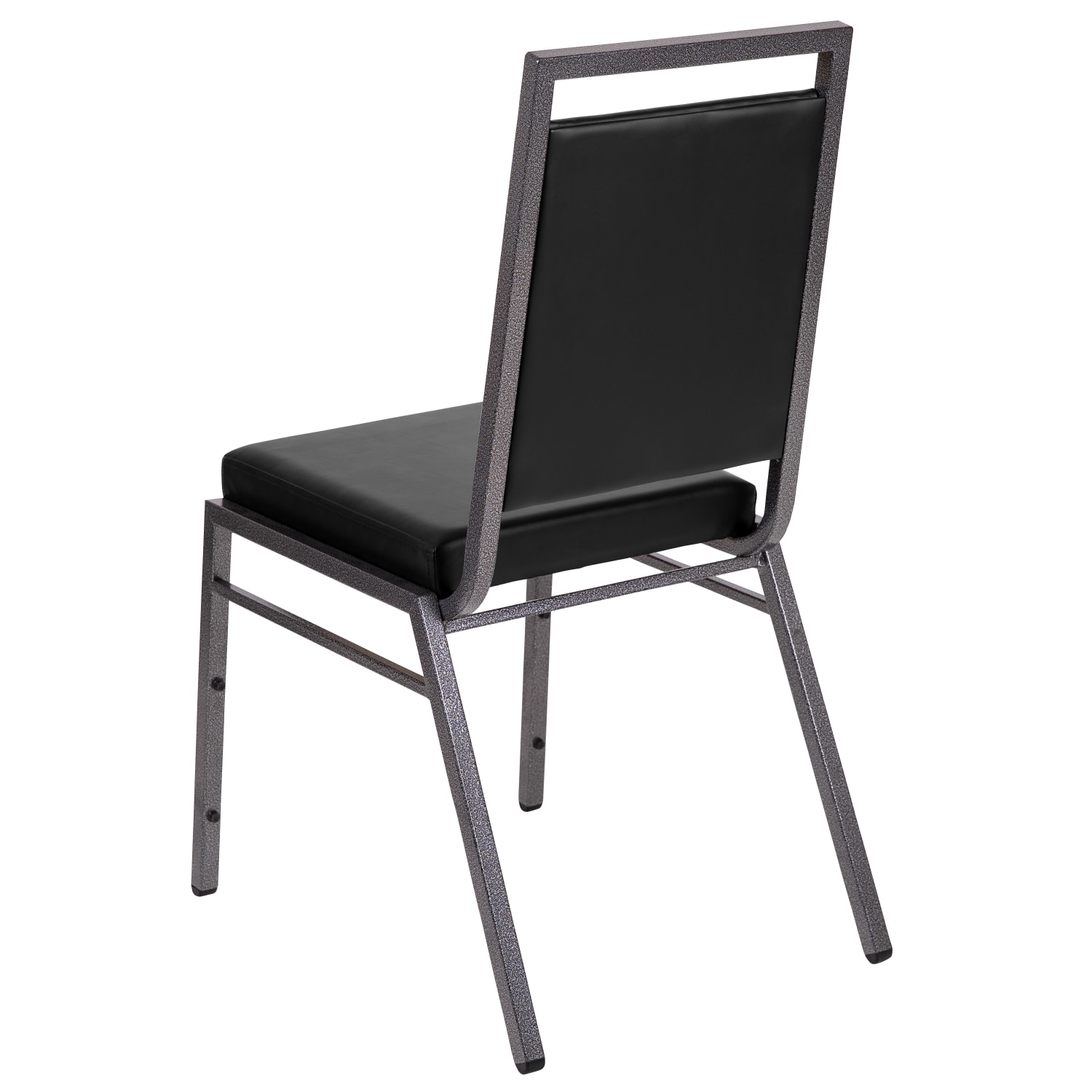 Flash Furniture HERCULES Square Back Stacking Banquet Chair BlackSilver PopularChairscom