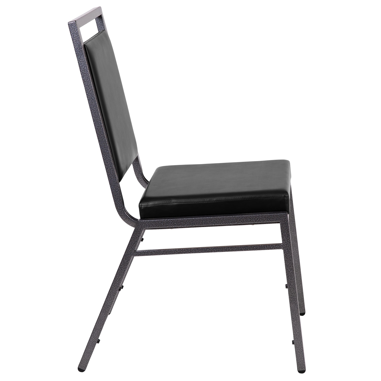 Flash Furniture HERCULES Square Back Stacking Banquet Chair BlackSilver PopularChairscom