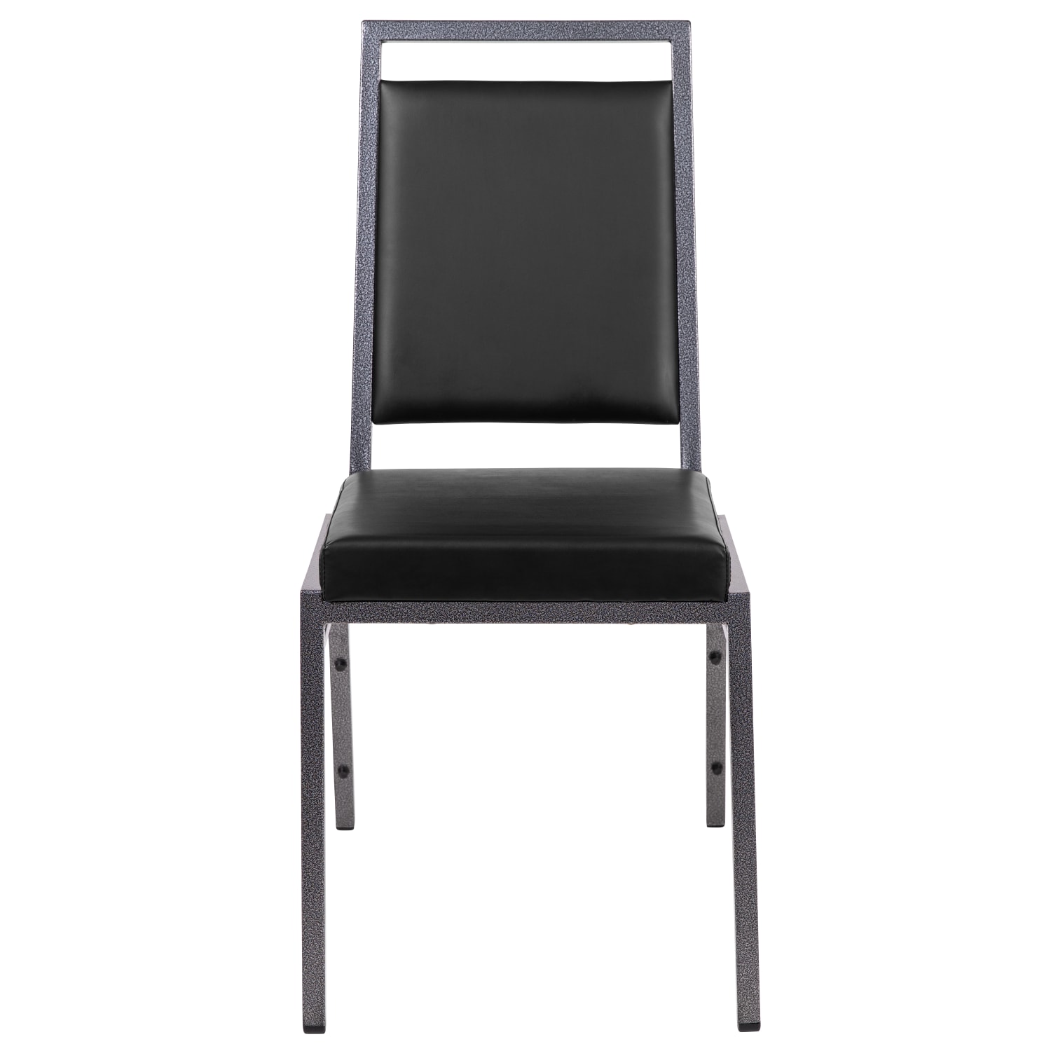 Flash Furniture HERCULES Square Back Stacking Banquet Chair BlackSilver PopularChairscom
